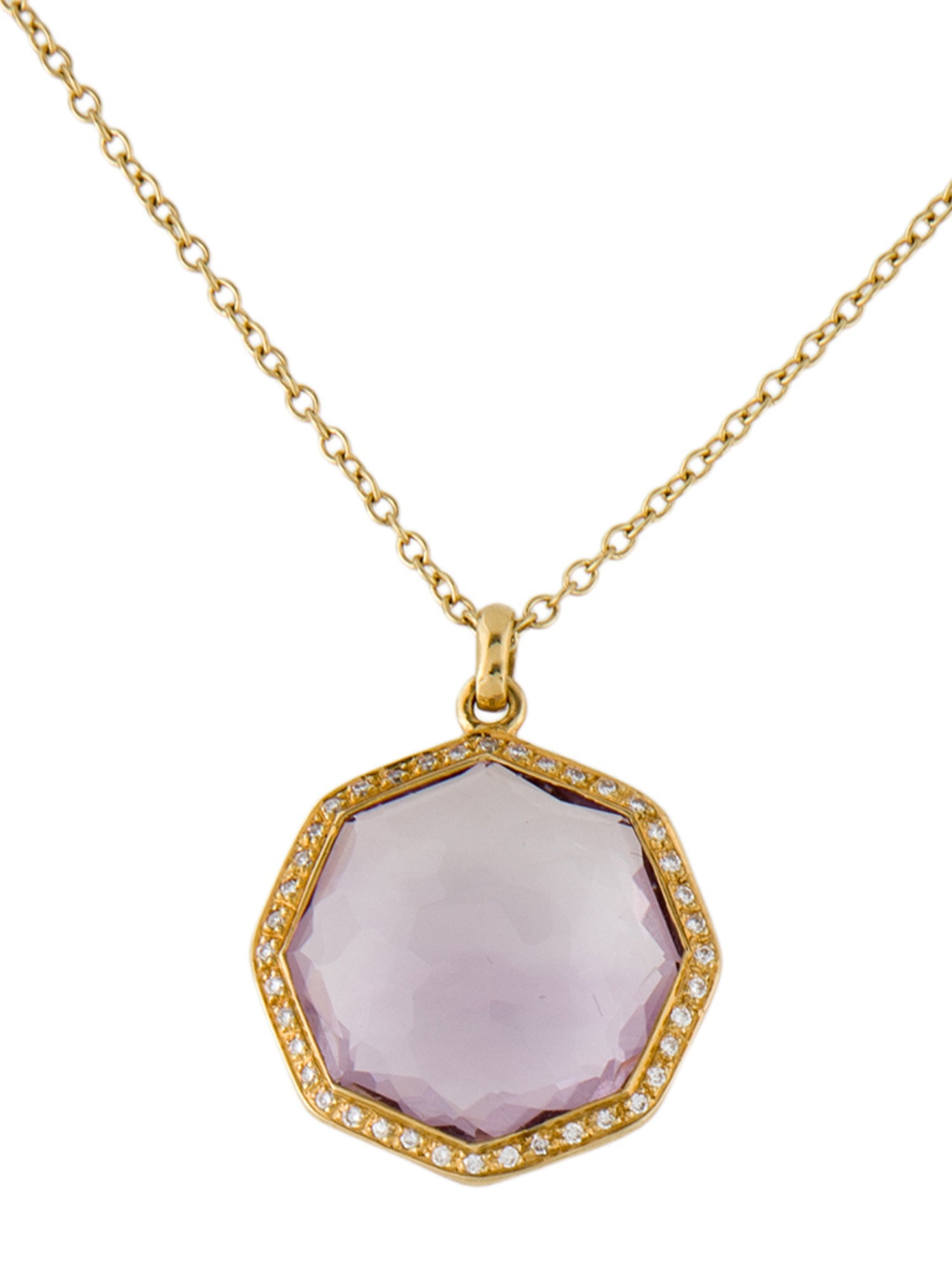 Ippolita 18K Amethyst & Diamond Pendant Necklace