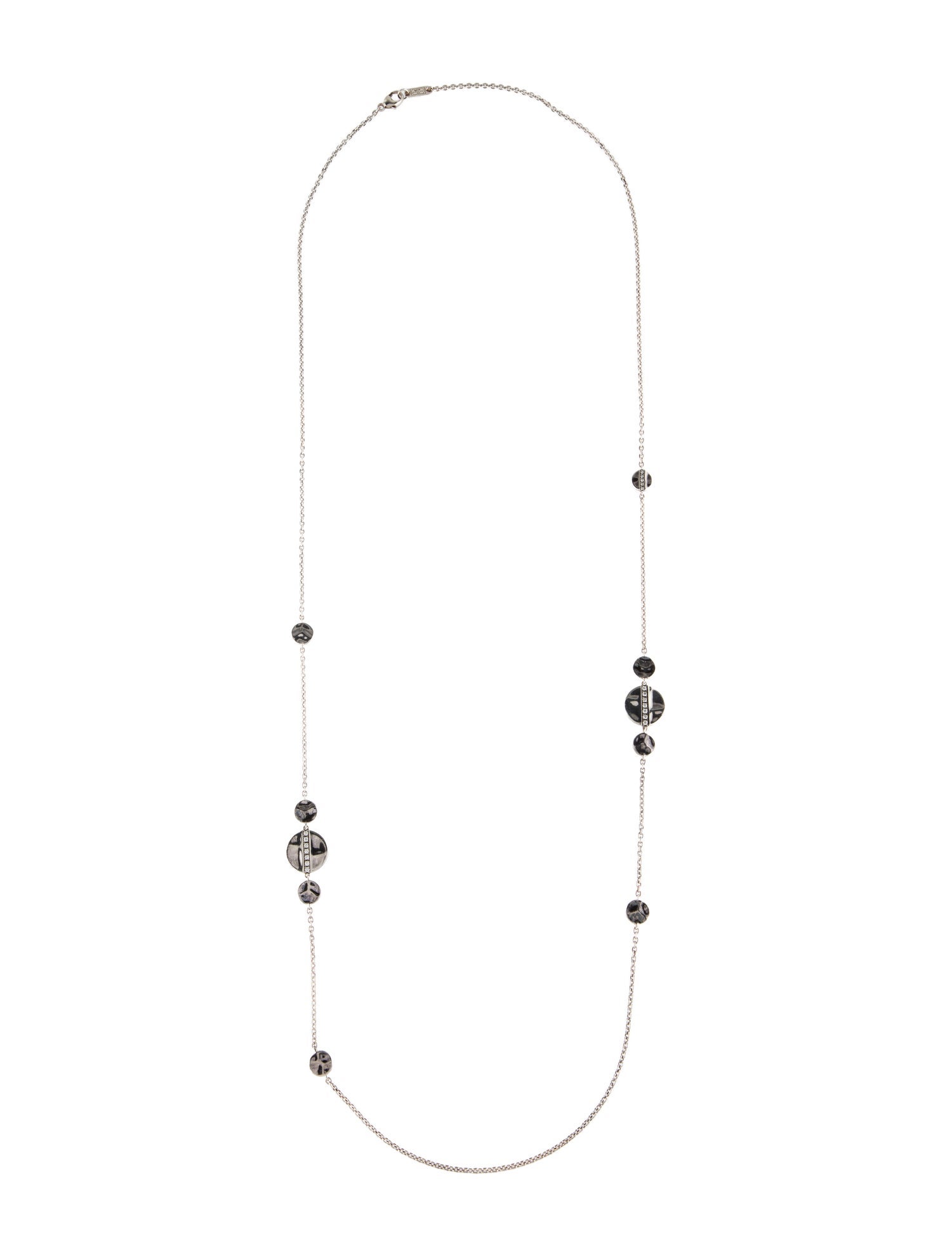 Ippolita Diamond Disc Station Chain Necklace