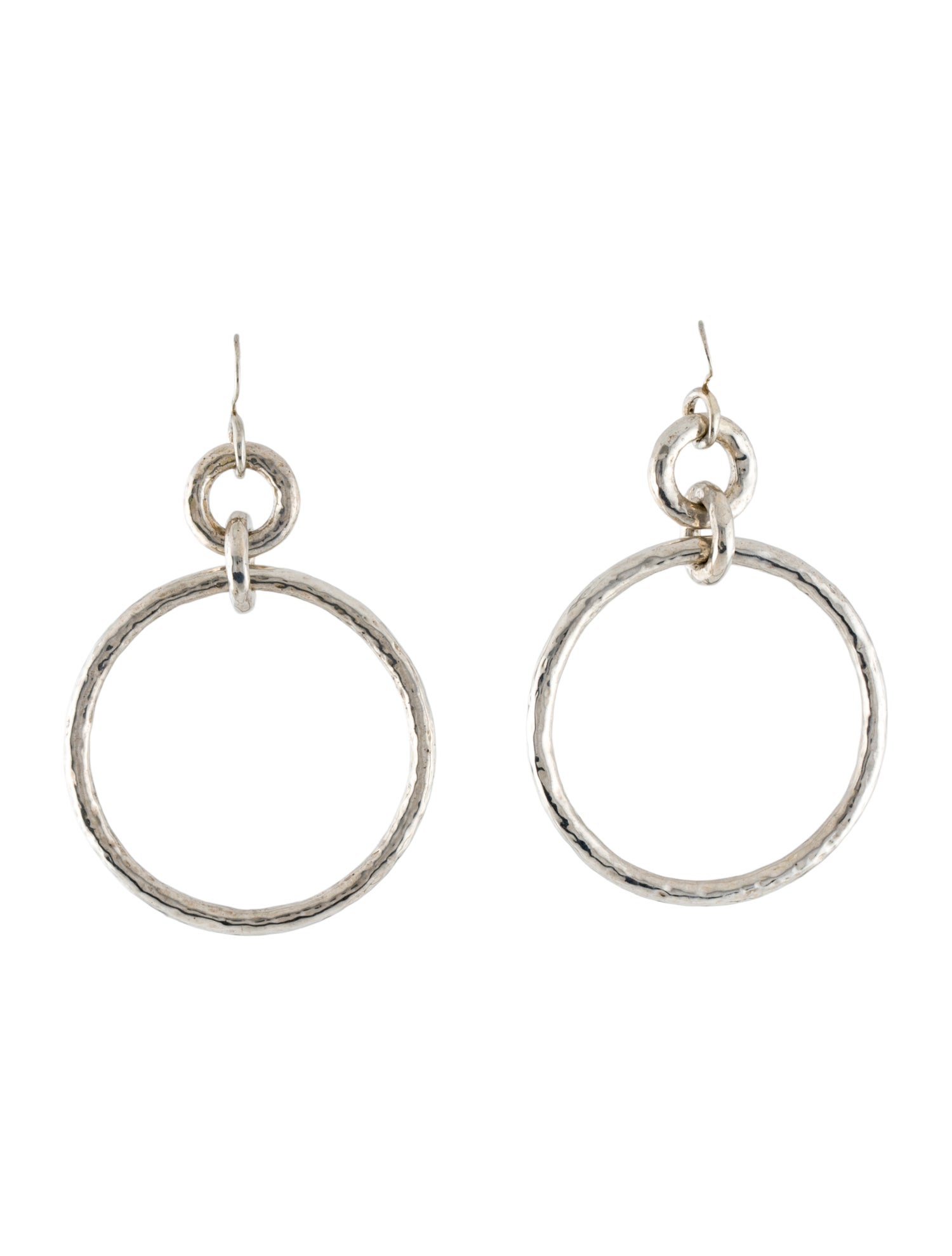 Ippolita Hammered Circle Drop Earrings