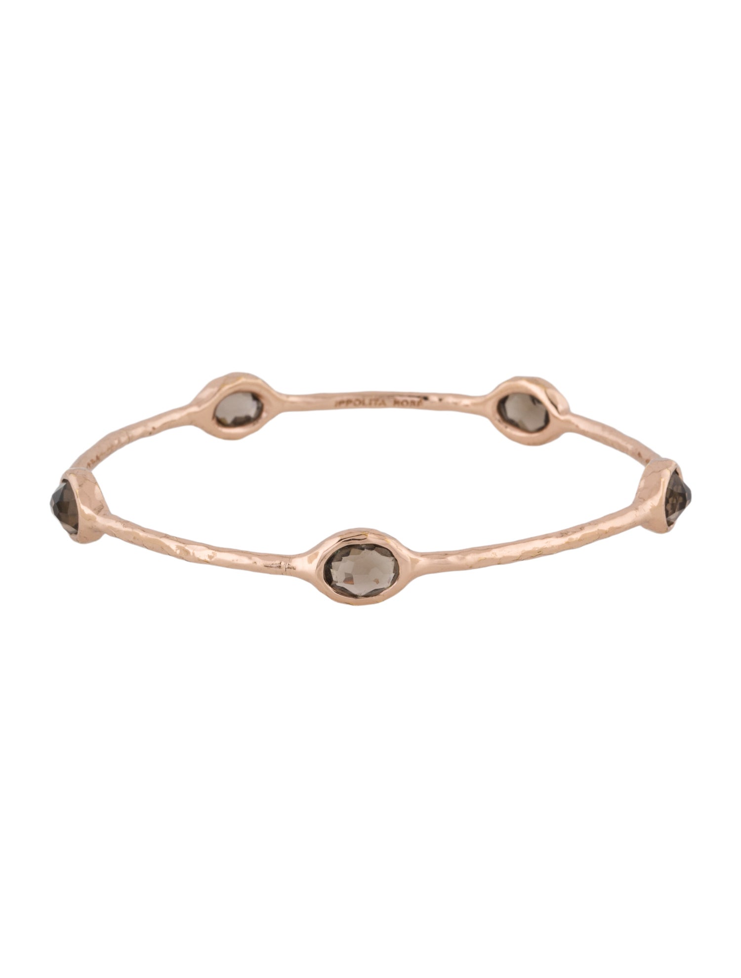 Ippolita Rosé Smoky Quartz Station Bangle Bracelet