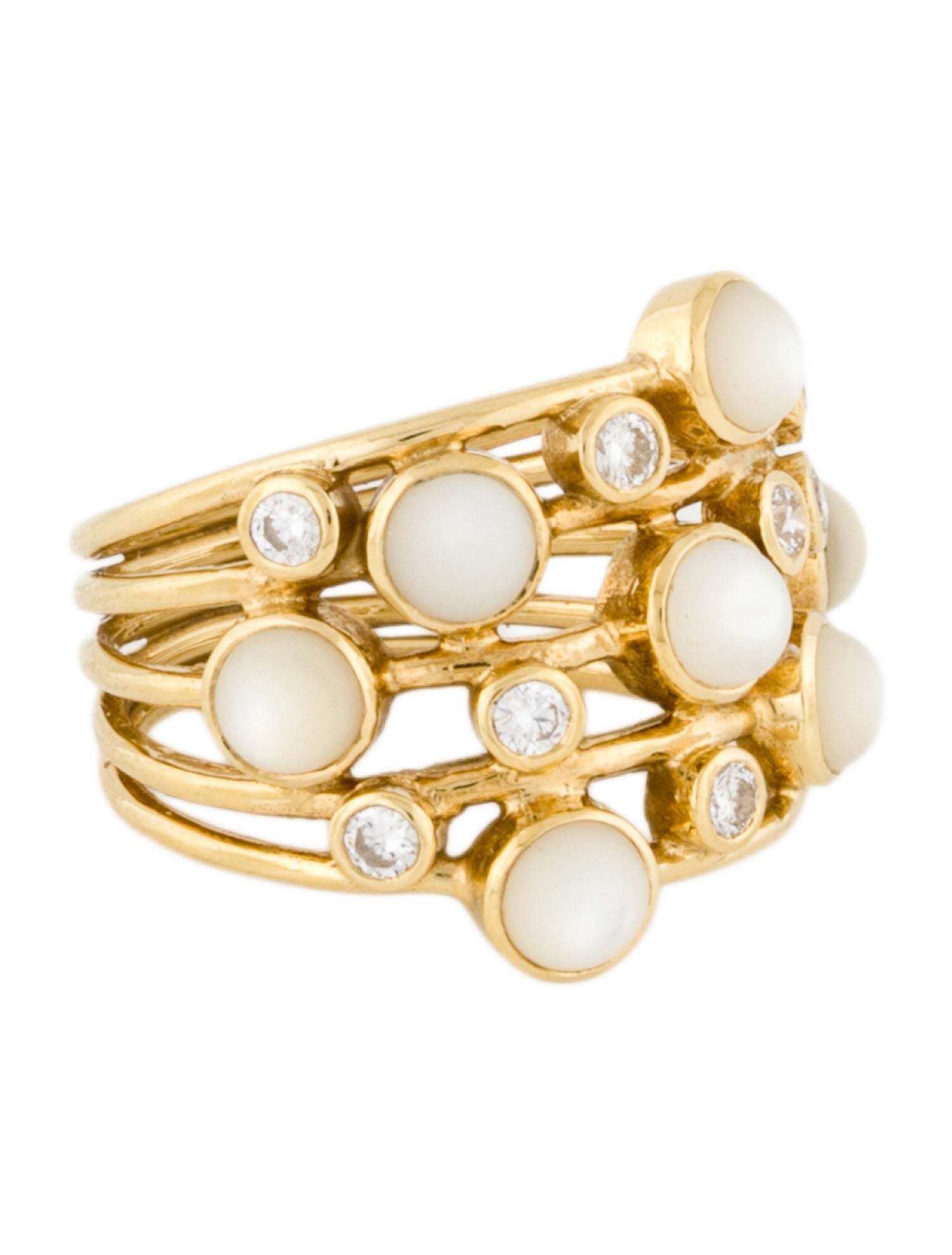 Ippolita 18K Mother of Pearl & Diamond Constellation Band Ring