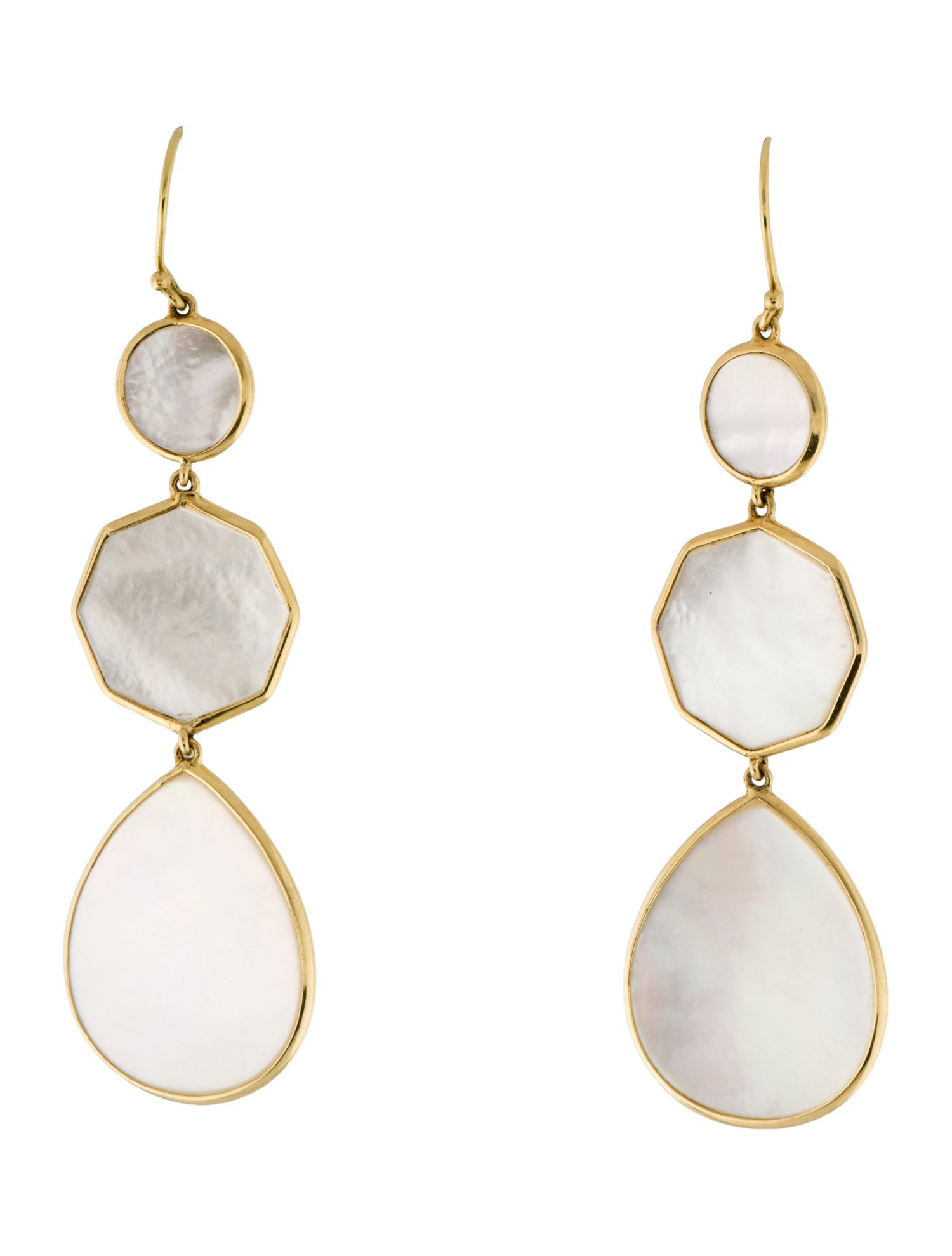 Ippolita 18K Mother of Pearl Polished Rock Candy Drop Earrings