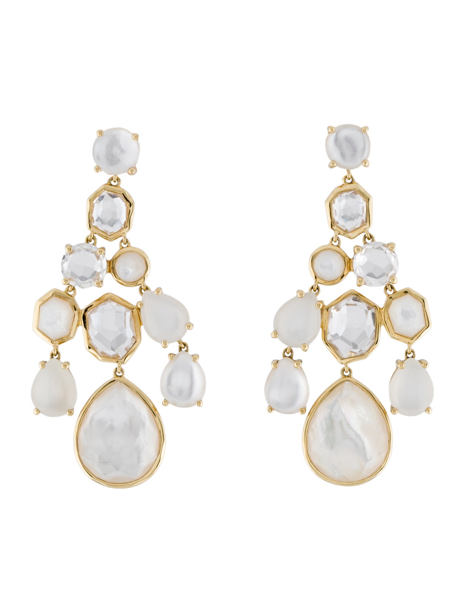 Ippolita 18K Mother of Pearl & Multi Stone Chandelier Earrings