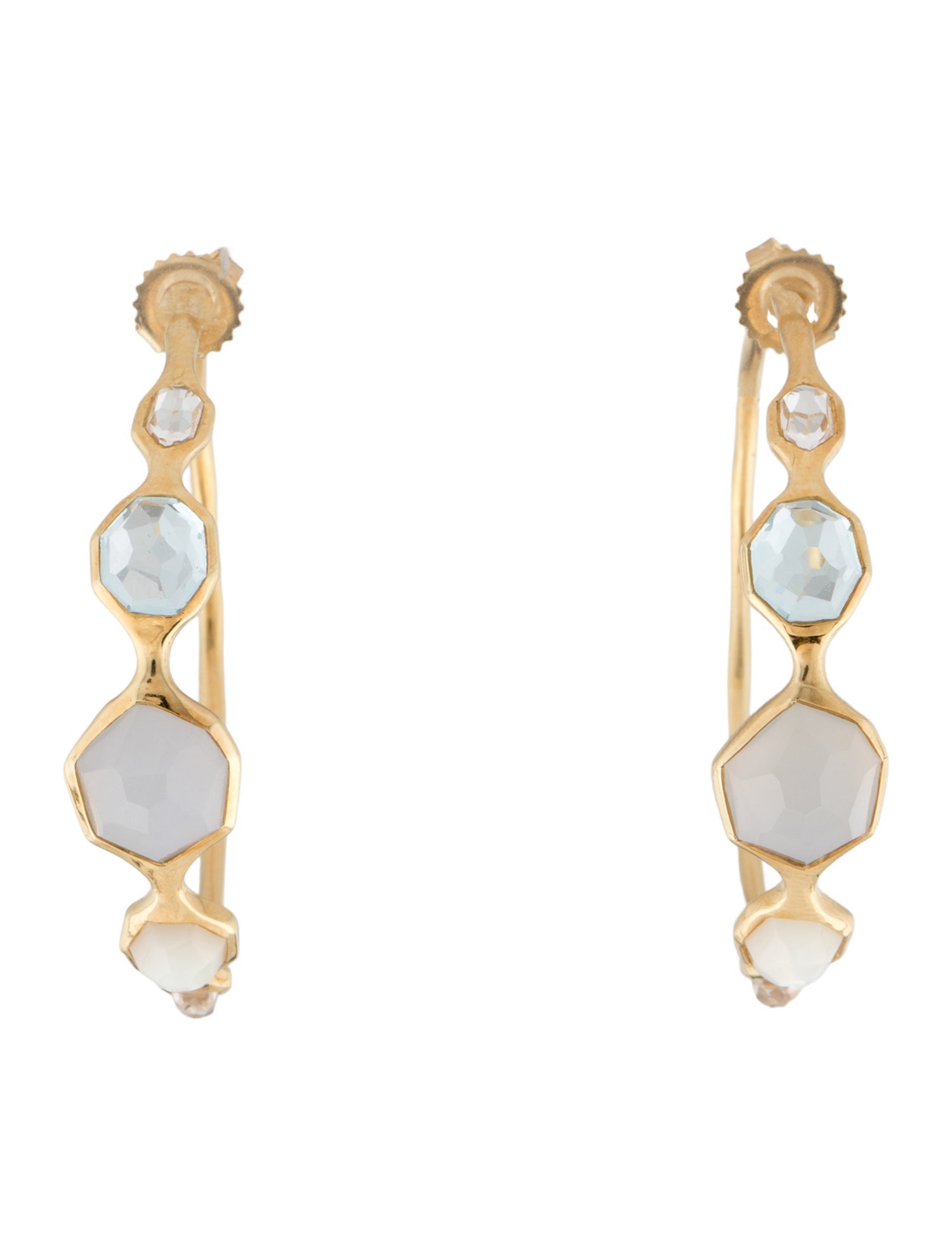 Ippolita 18K Mother of Pearl & Multistone Hoop Earrings