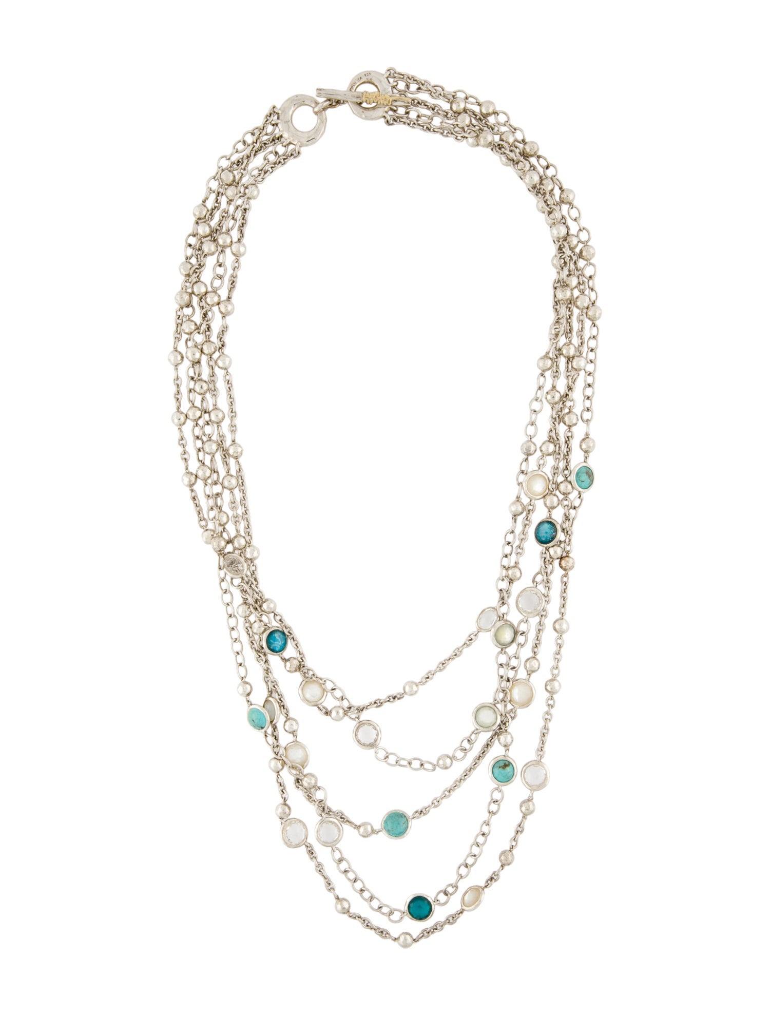 Ippolita Mother of Pearl, Turquoise & Quartz Multistrand Necklace