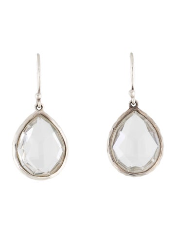 Pre-owned Ippolita Quartz Mini Teardrop Earrings In Multi