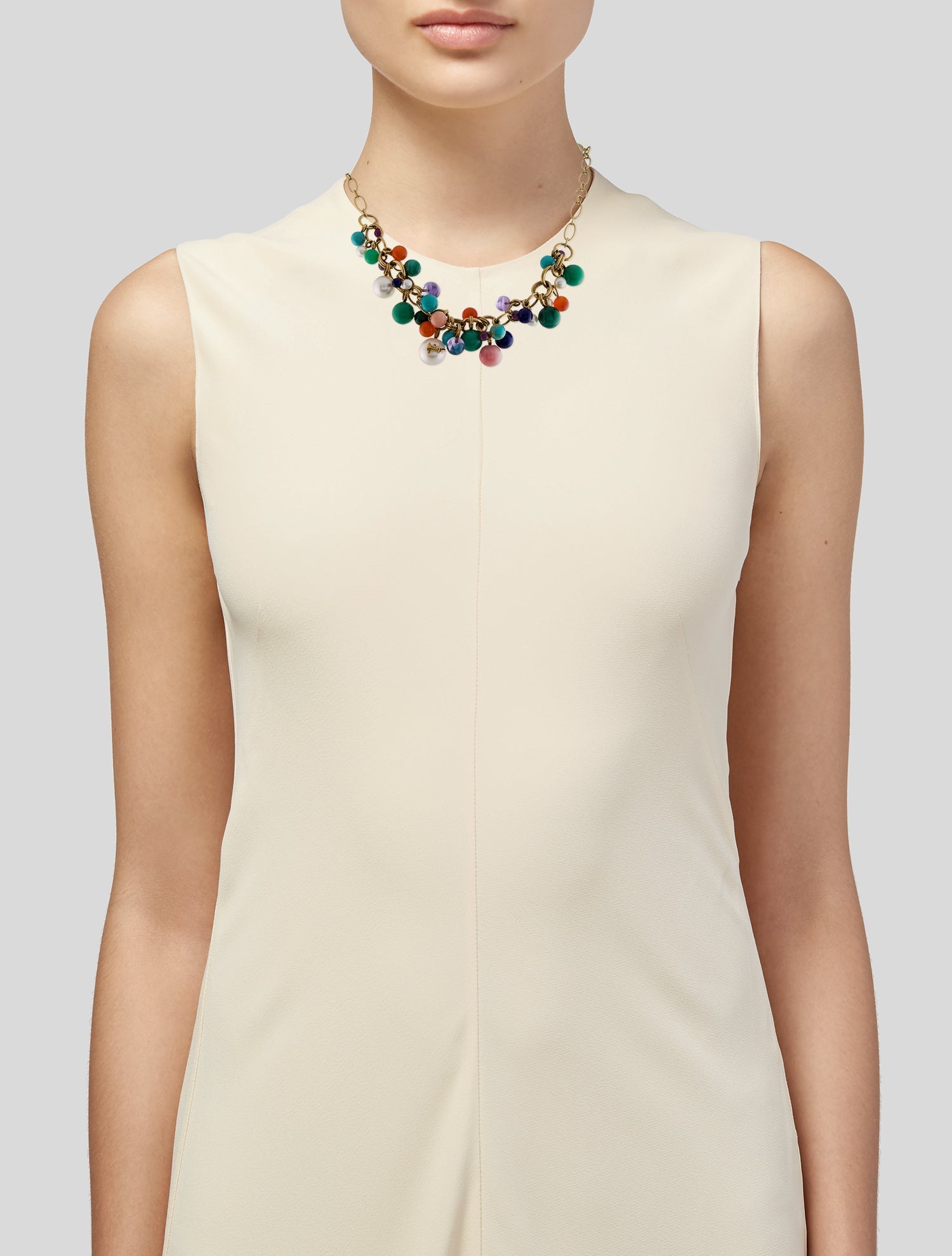 Ippolita 18K Multi-Gemstone & Pearl Nova Cluster Necklace