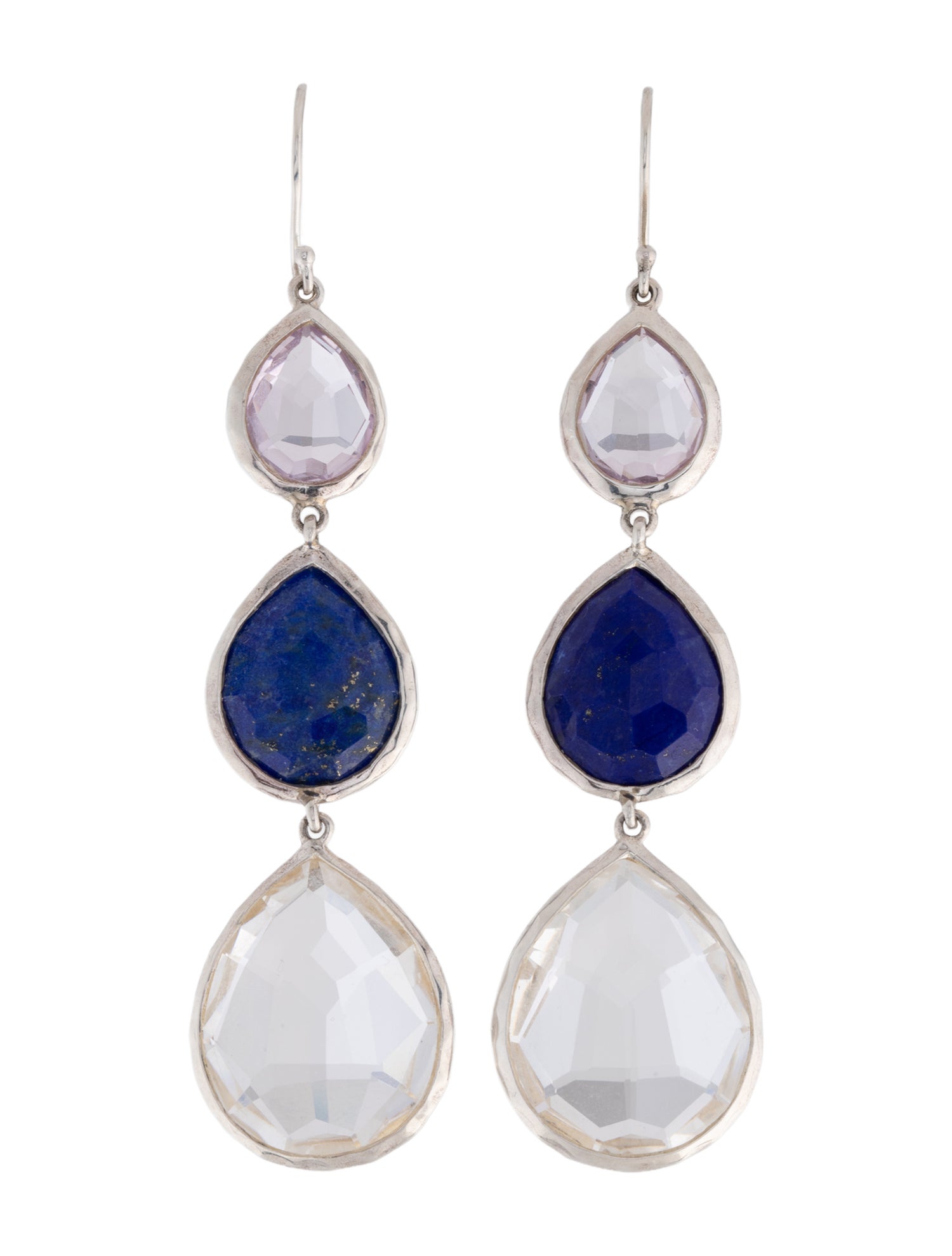 Ippolita Quartz & Lapis Lazuli Rock Candy Triple Drop Earrings