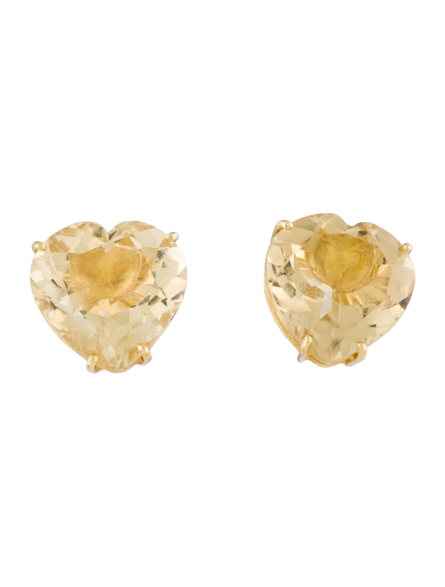 Irene Lummertz 18K 20.30ctw Citrine Heart Earrings