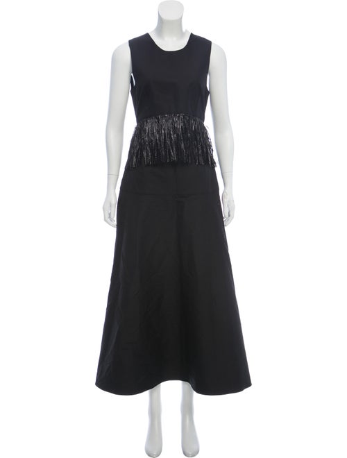 Isa Arfen Raffia-Trimmed Sleveless Dress w/ Tags B