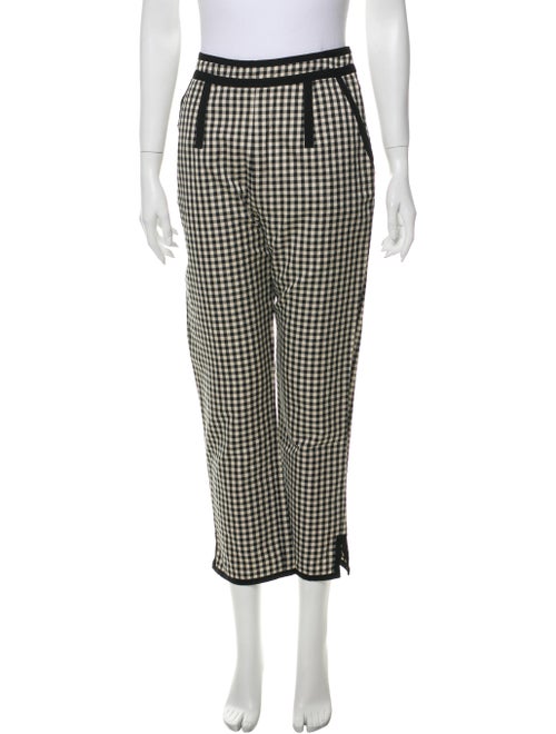 Isa Arfen Plaid Print Straight Leg Pants