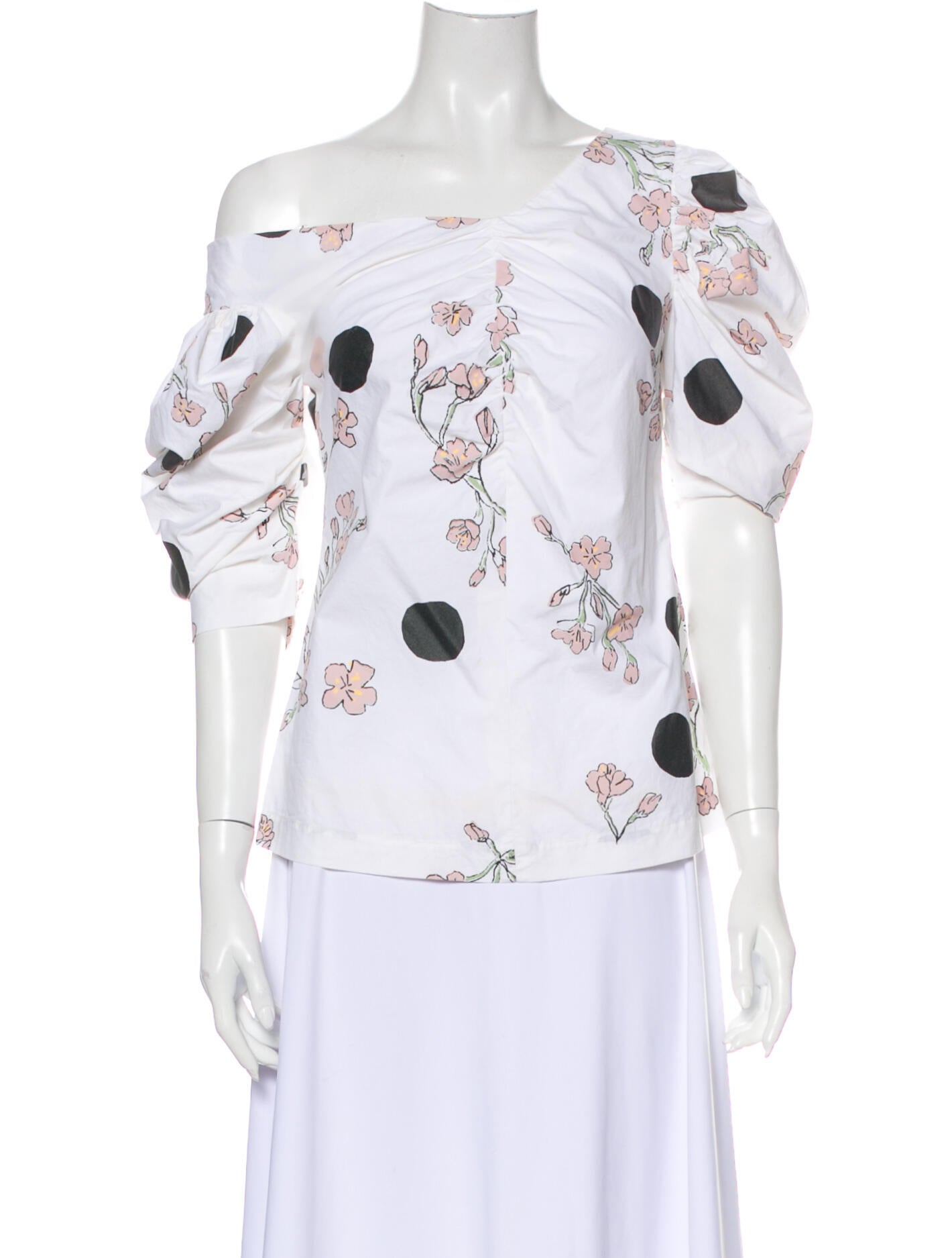 Isa Arfen Printed Off-The-Shoulder Blouse