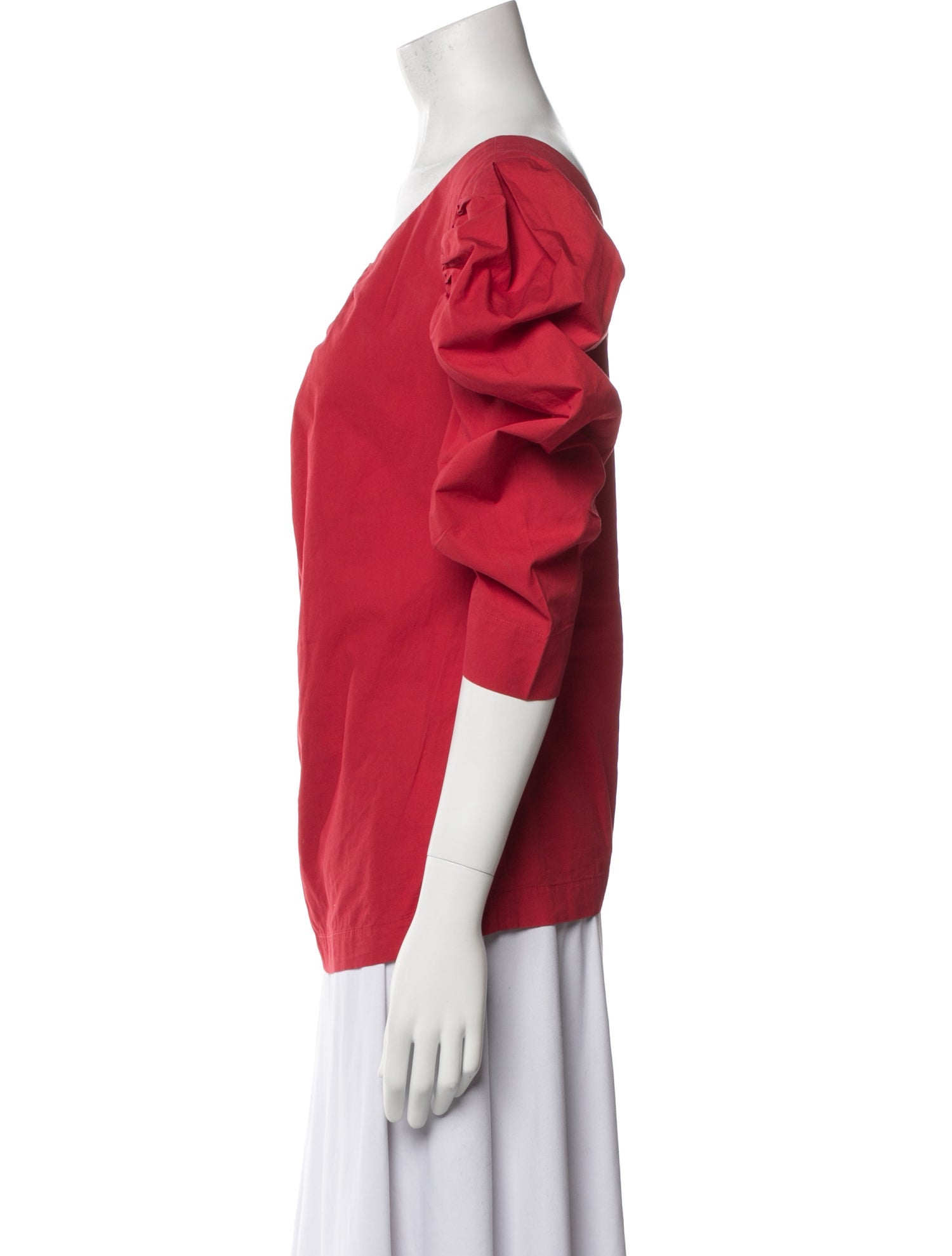 Isa Arfen One-Shoulder Three-Quarter Sleeve Blouse