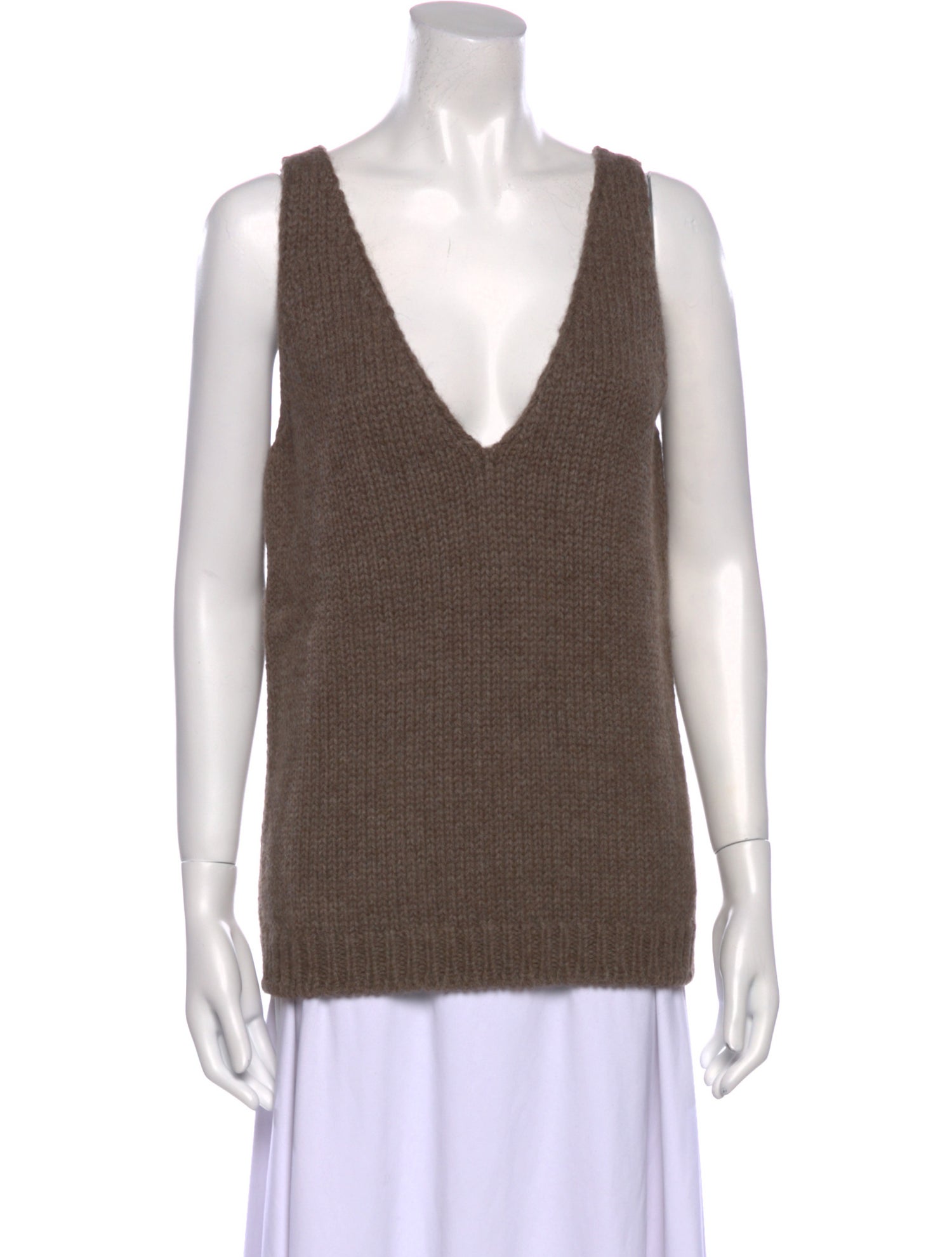 Isa Arfen Alpaca V-Neck Top