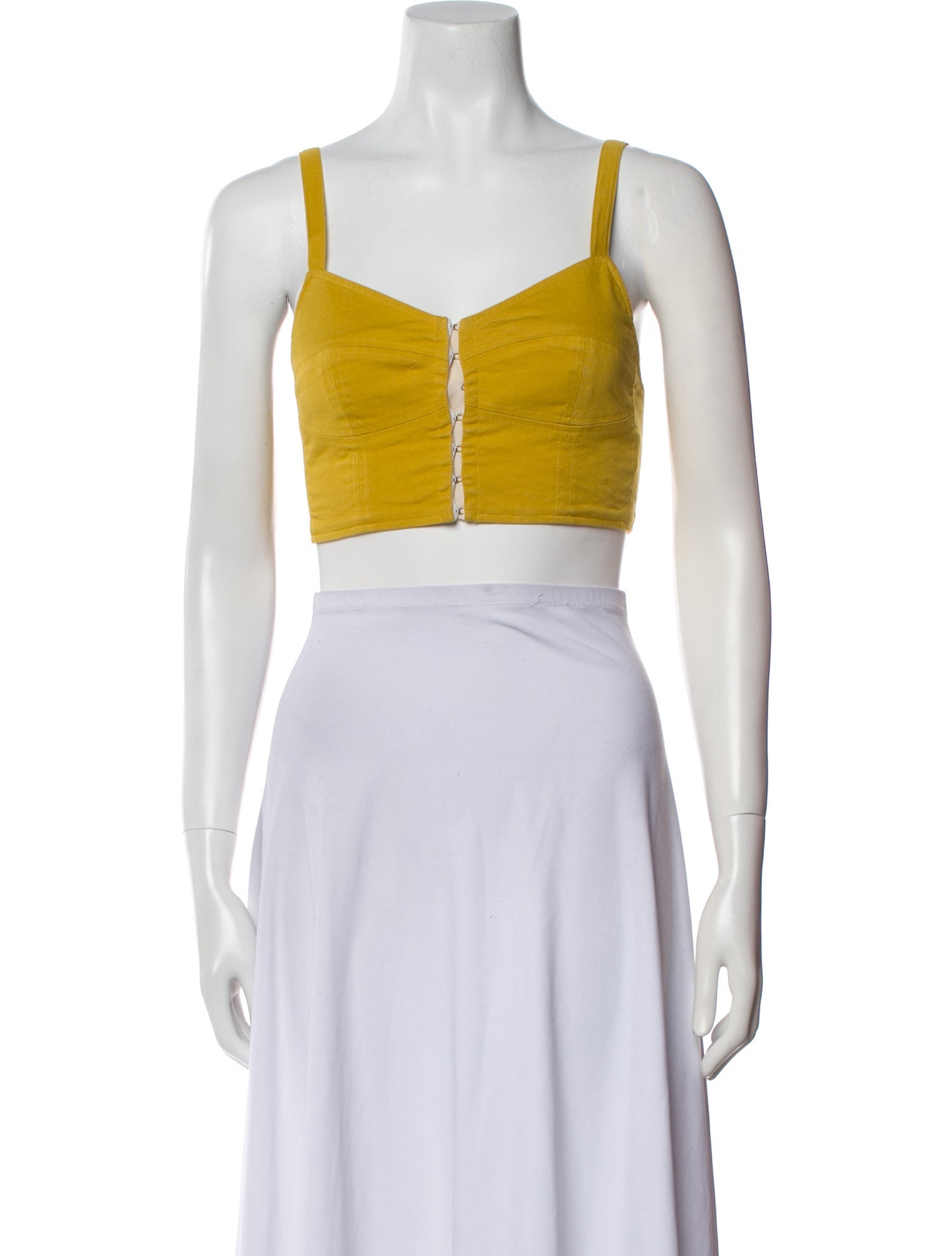 Isa Arfen Square Neckline Sleeveless Crop Top