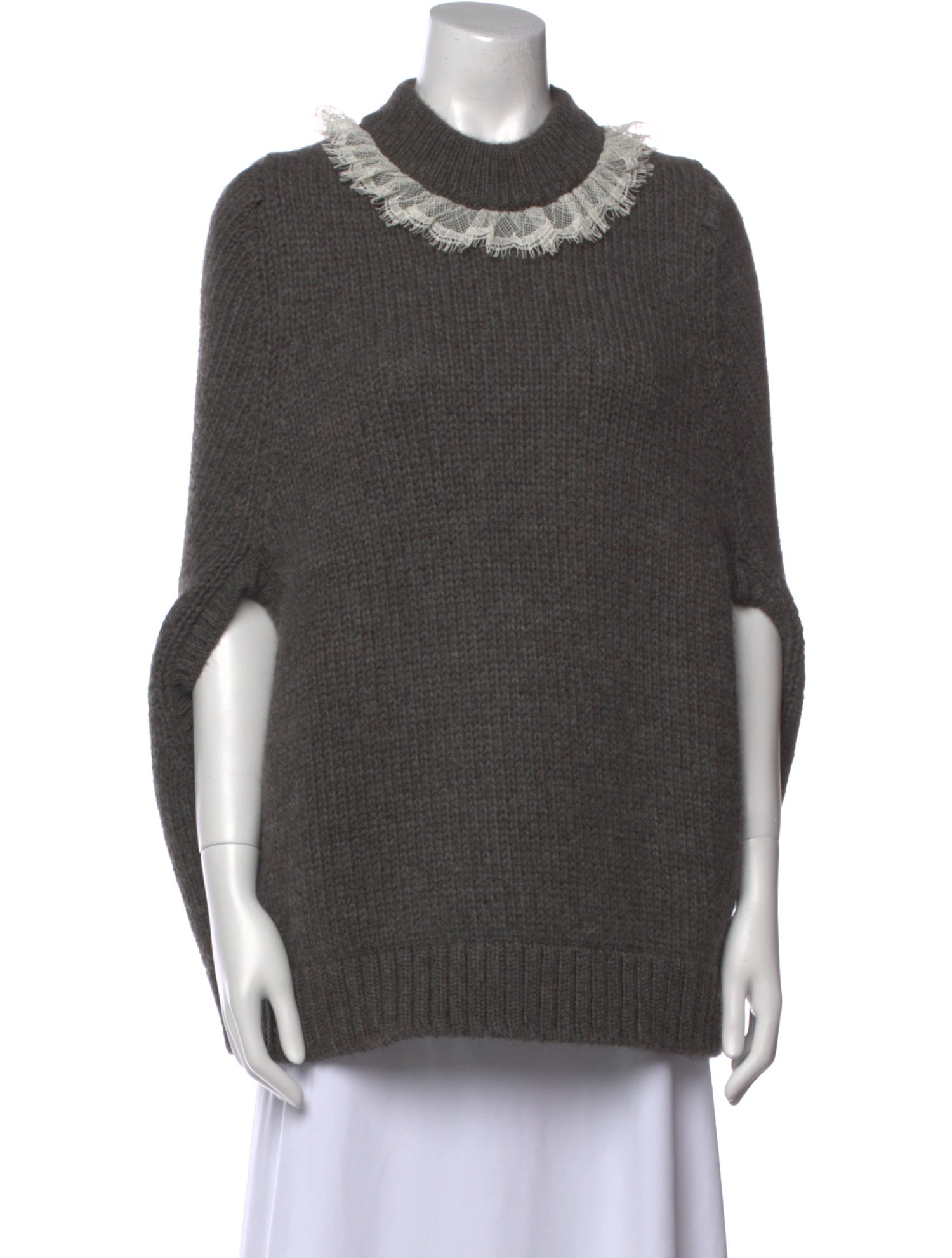 Isa Arfen Virgin Wool Mock Neck Sweater