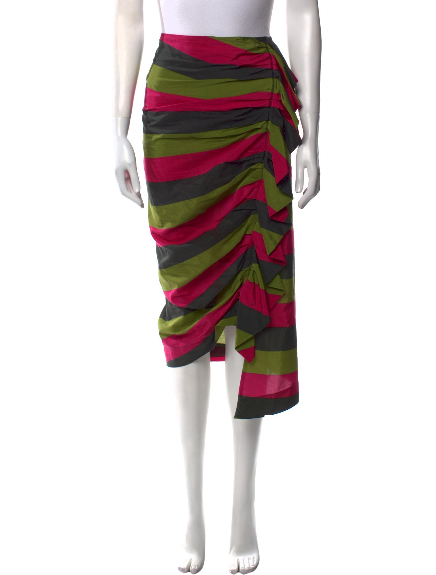 Isa Arfen Striped Midi Length Skirt