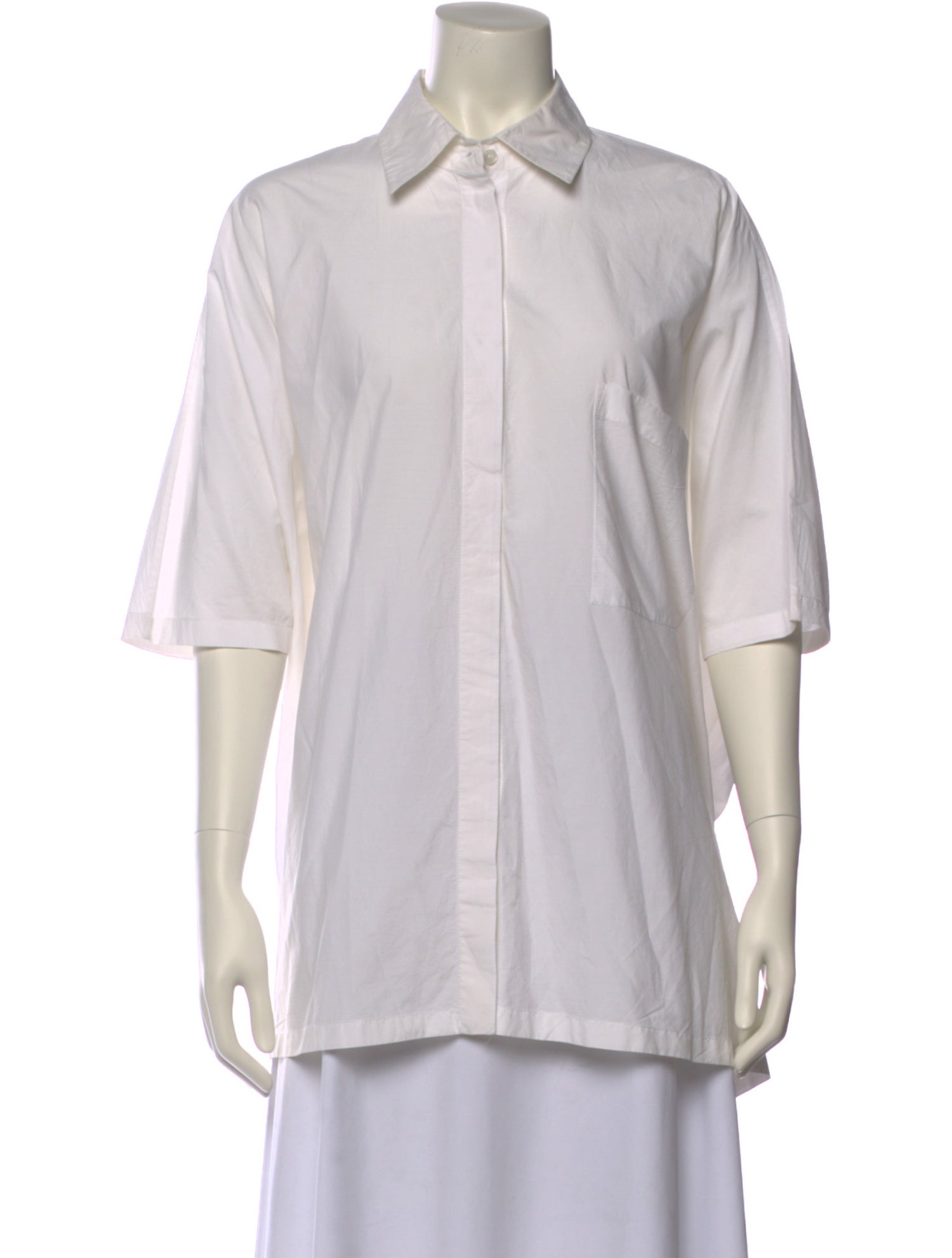 Isa Arfen Short Sleeve Button-Up Top