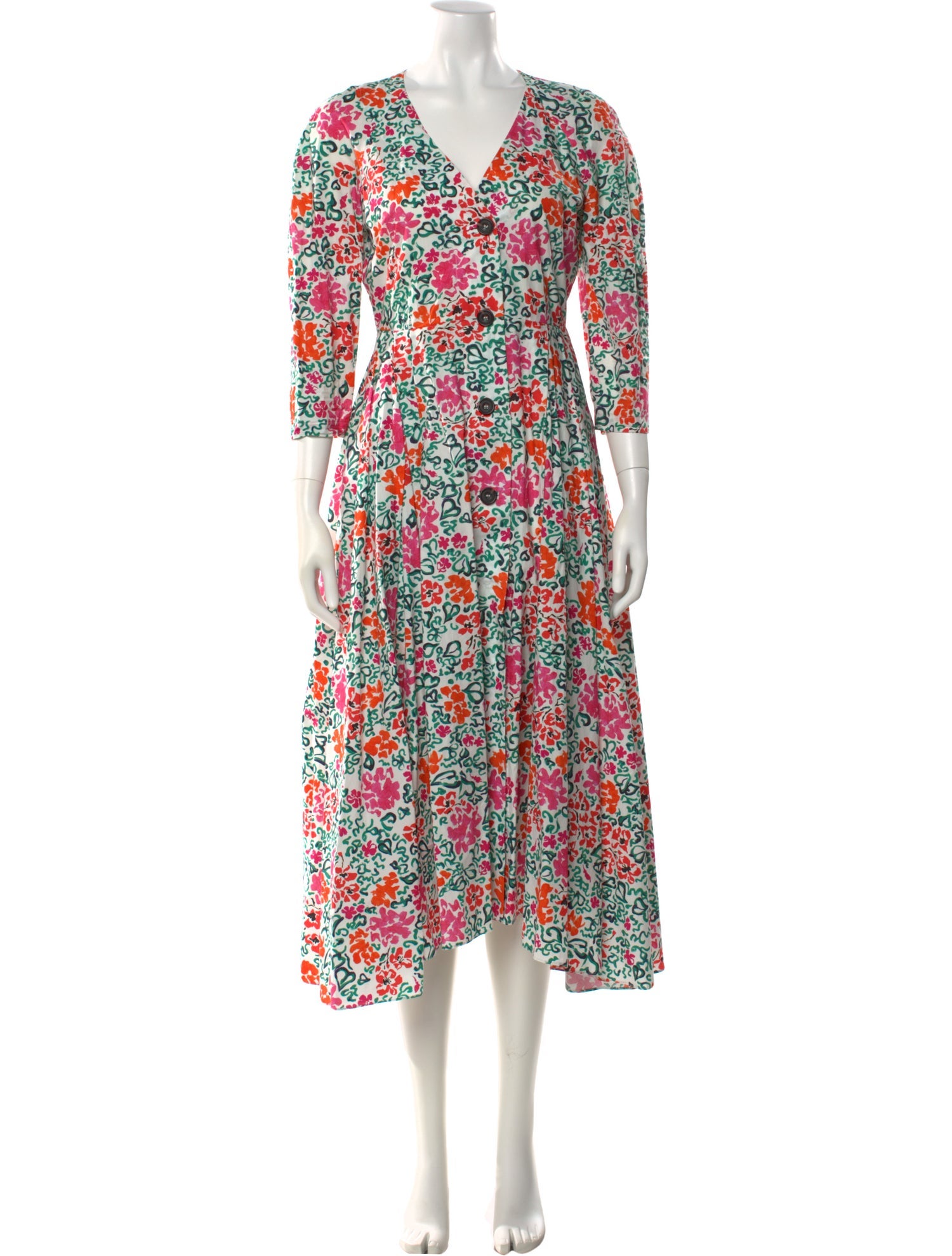Isa Arfen Floral Print Long Dress