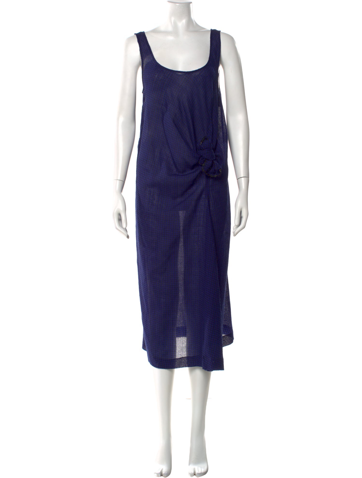Isa Arfen Scoop Neck Midi Length Dress