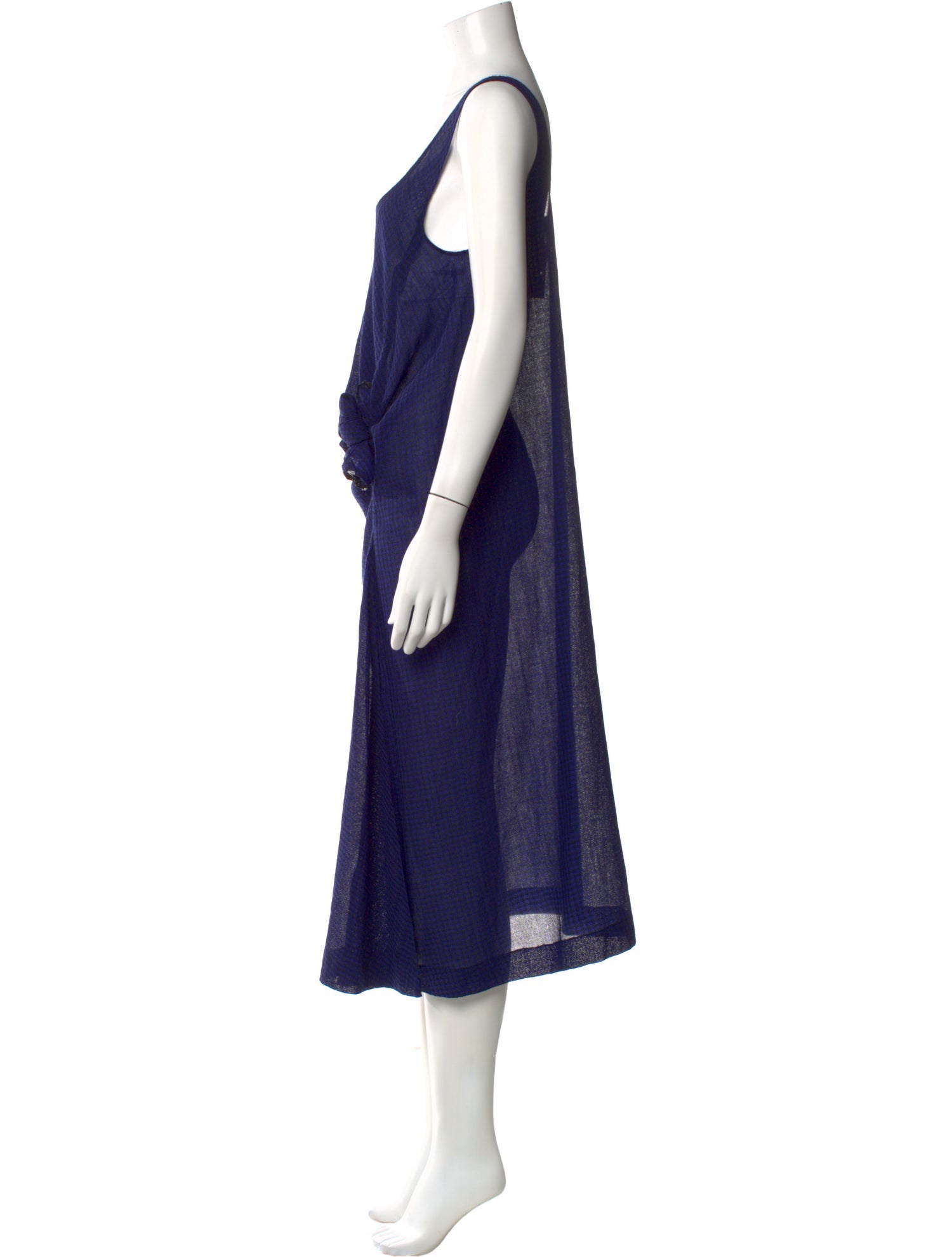 Isa Arfen Scoop Neck Midi Length Dress