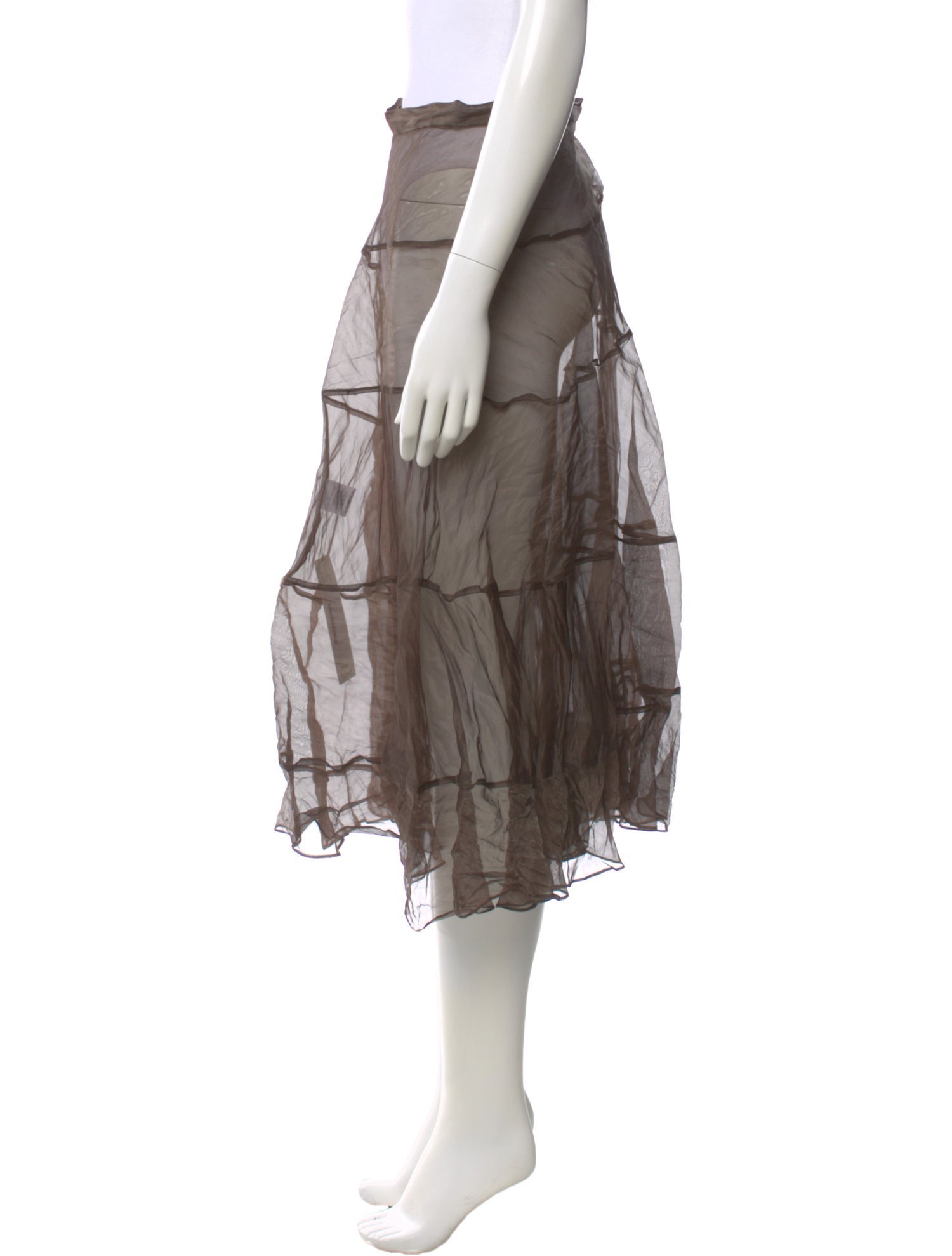 Isa Arfen Silk Knee-Length Skirt