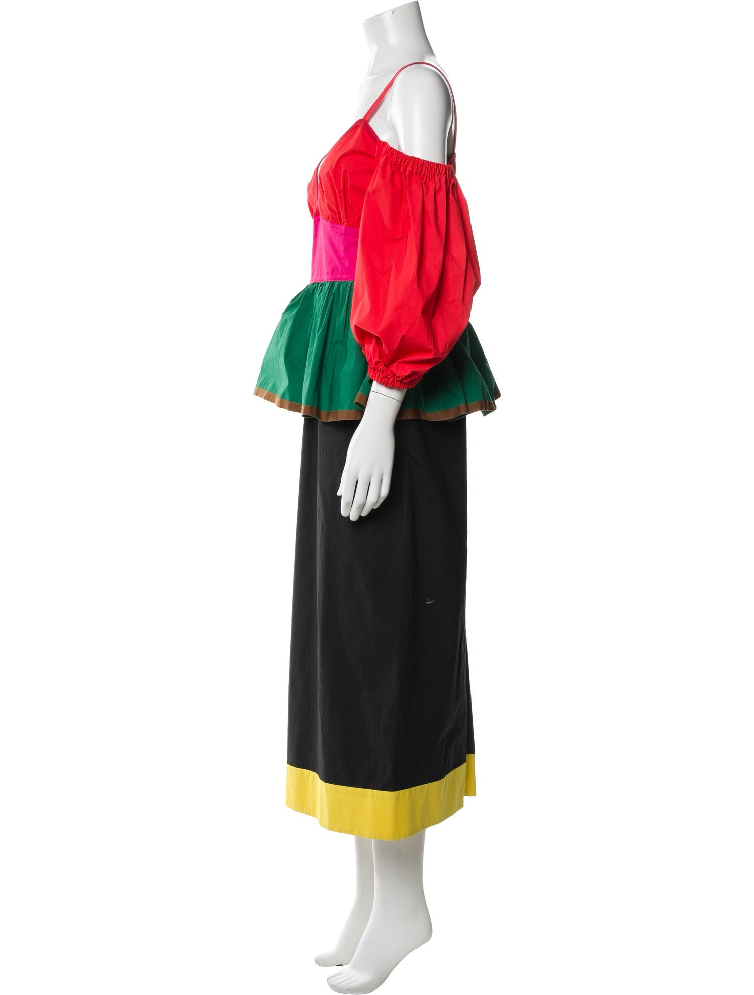 Isa Arfen Colorblock Pattern Long Dress w/ Tags