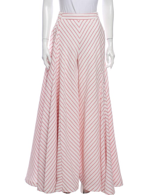 Rosie Assoulin Striped Wide Leg Pants White