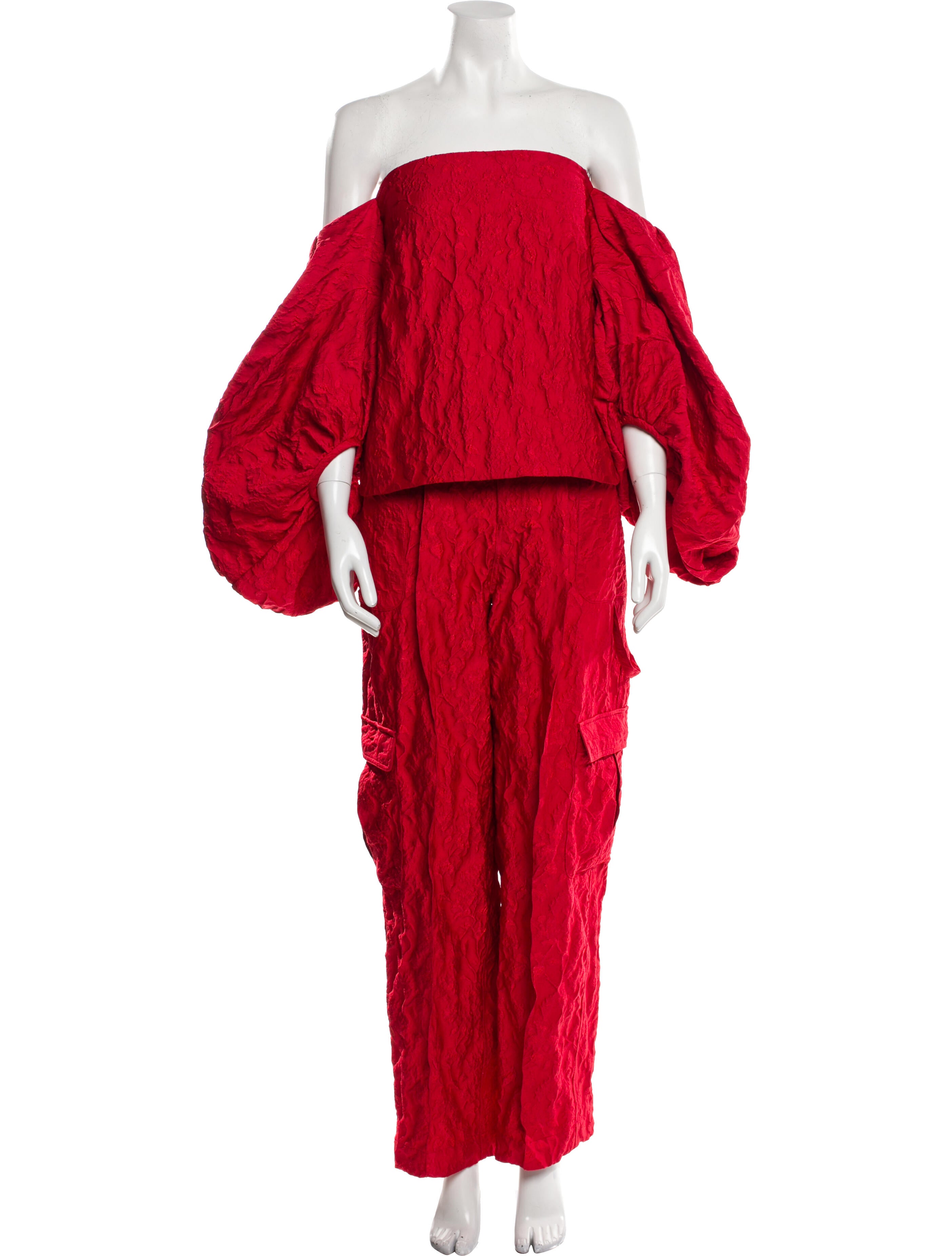 Rosie Assoulin Pleated Accents Pant Set