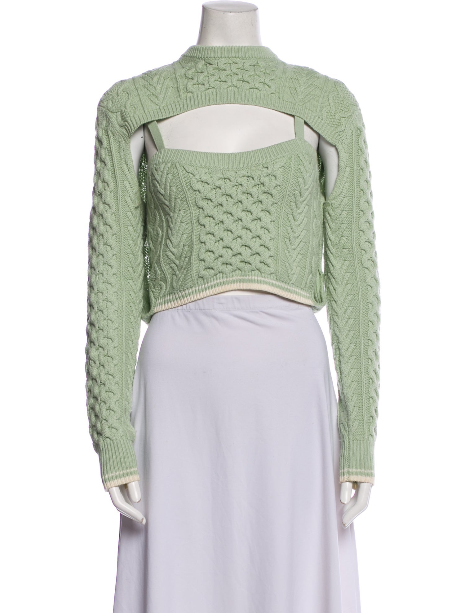 Rosie Assoulin Patterned Mock Neck Sweater