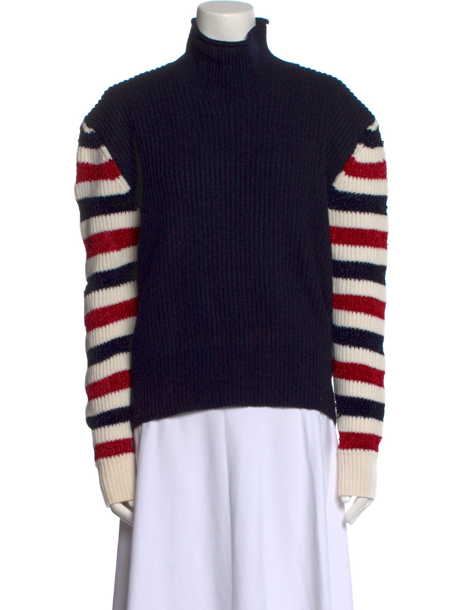 Rosie Assoulin Merino Wool Striped Sweater w/ Tags