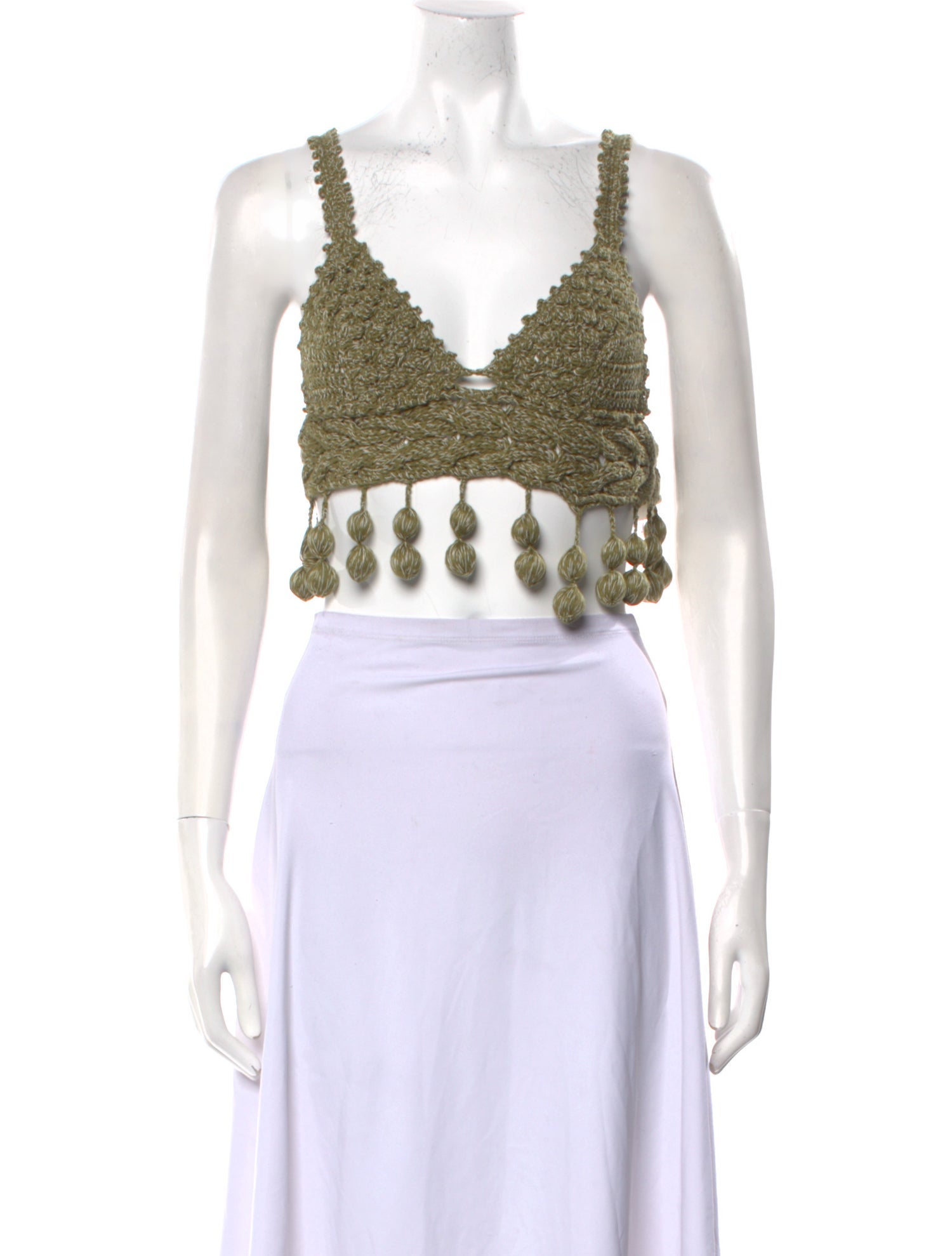 Rosie Assoulin Plunge Neckline Sleeveless Crop Top w/ Tags