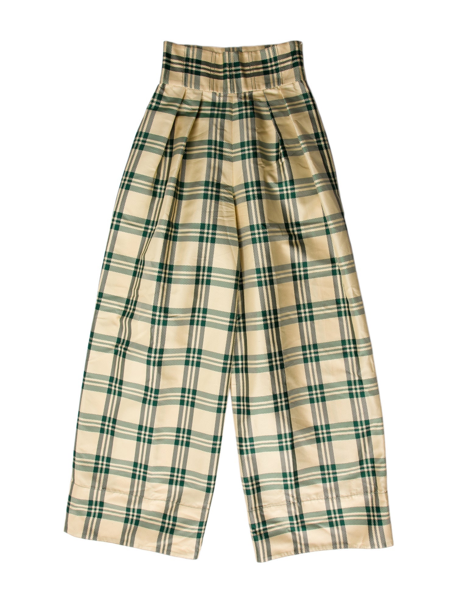 Rosie Assoulin Plaid Print Wide Leg Pants w/ Tags