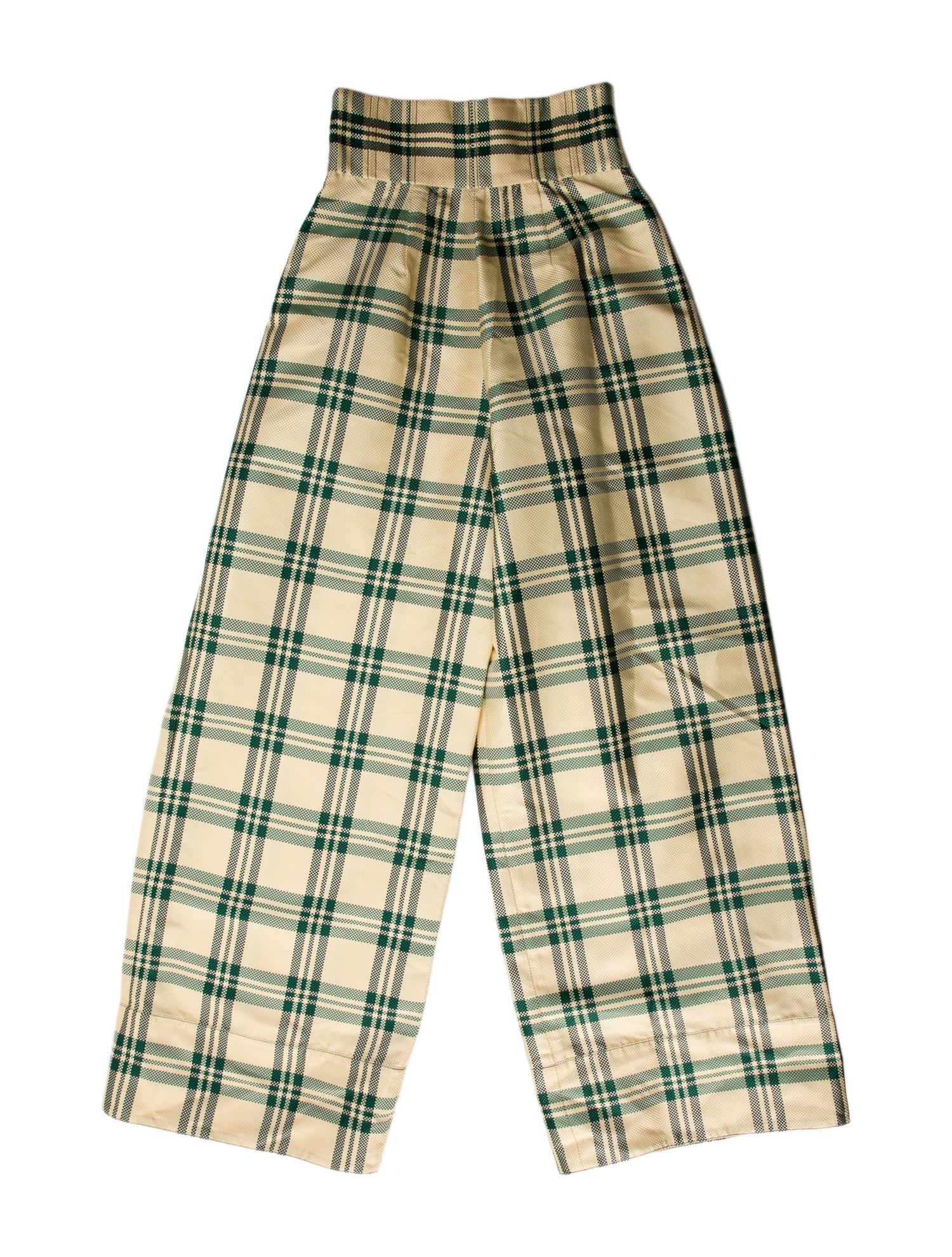 Rosie Assoulin Plaid Print Wide Leg Pants w/ Tags