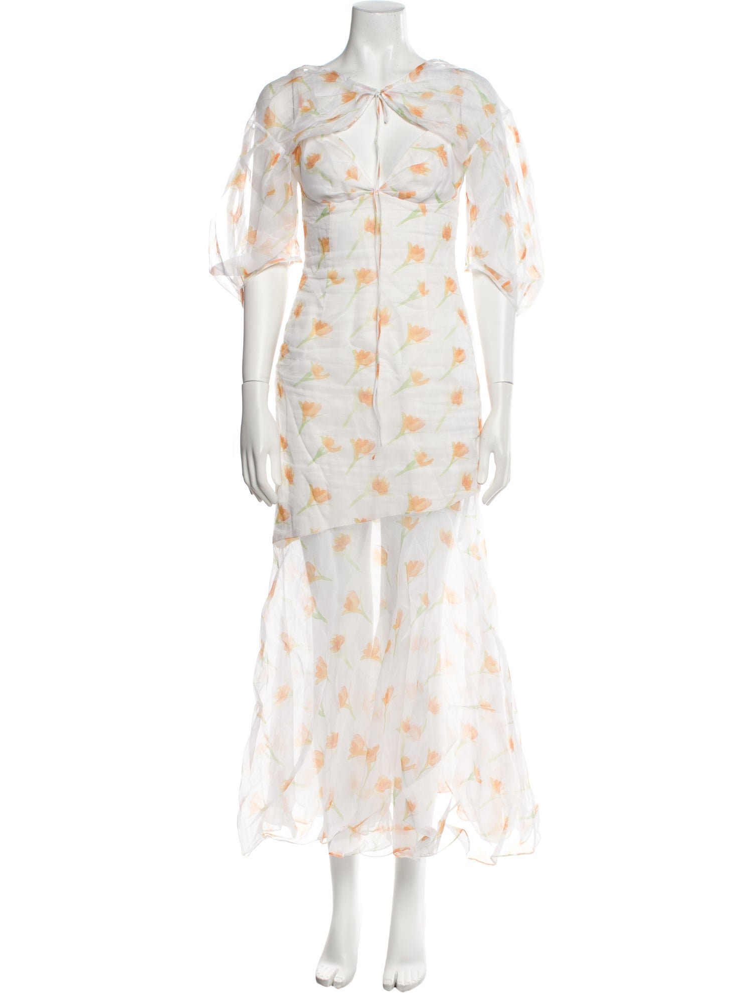 Rosie Assoulin Floral Print Long Dress