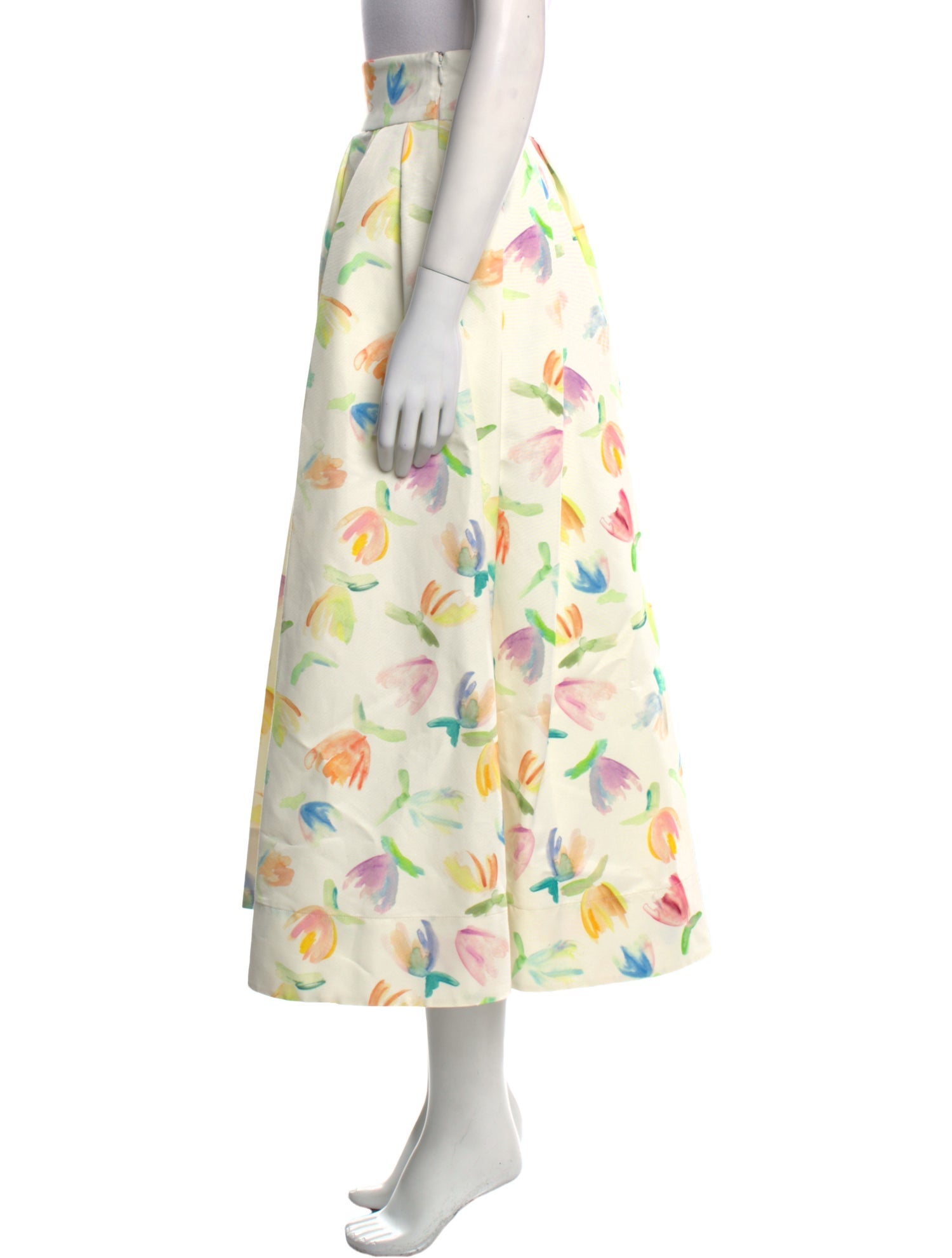 Rosie Assoulin Floral Print Midi Length Skirt w/ Tags