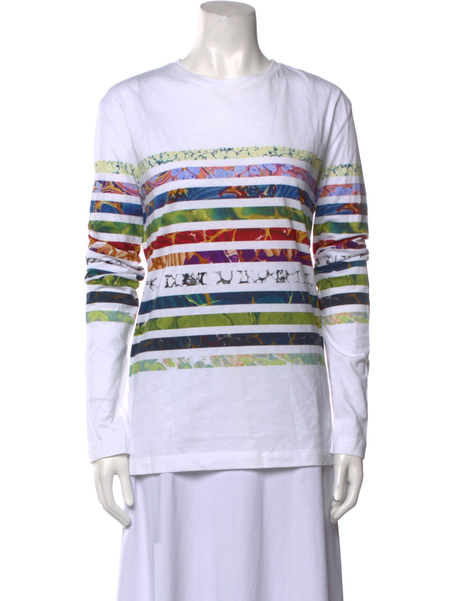 Rosie Assoulin Striped Crew Neck Top