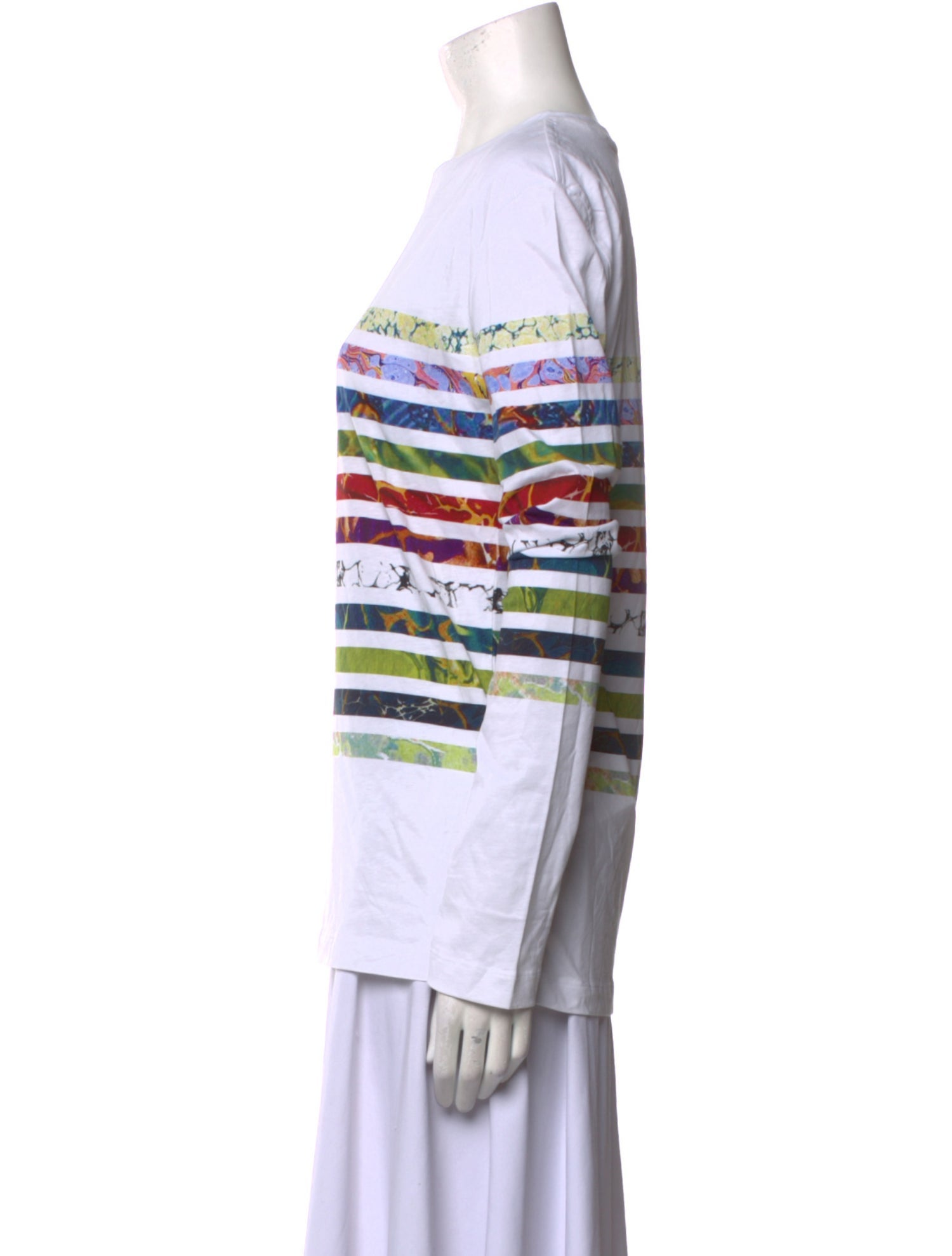 Rosie Assoulin Striped Crew Neck Top