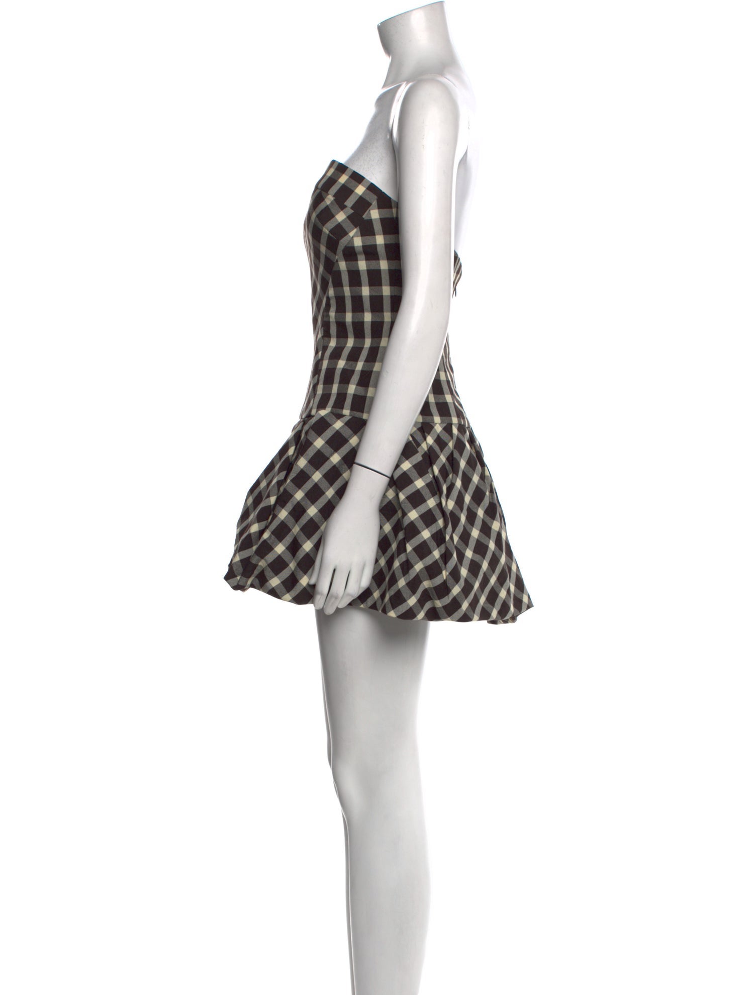 Rosie Assoulin Plaid Print Mini Dress