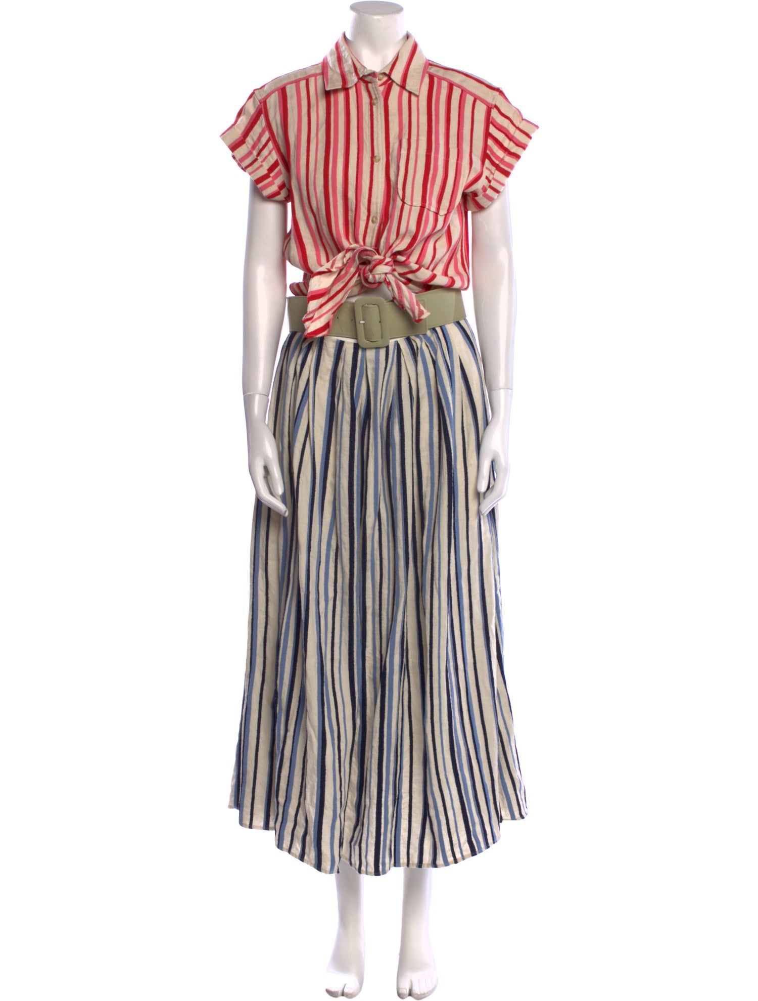 Rosie Assoulin Striped Long Dress