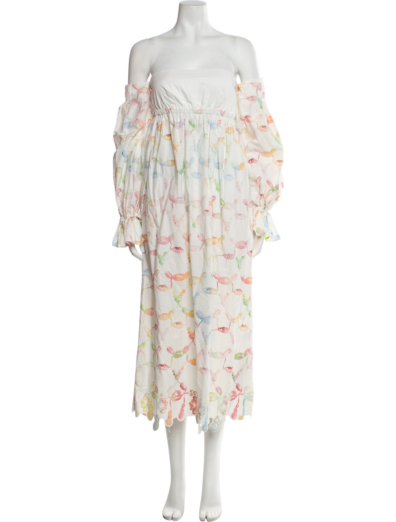 Rosie Assoulin Floral Print Midi Length Dress