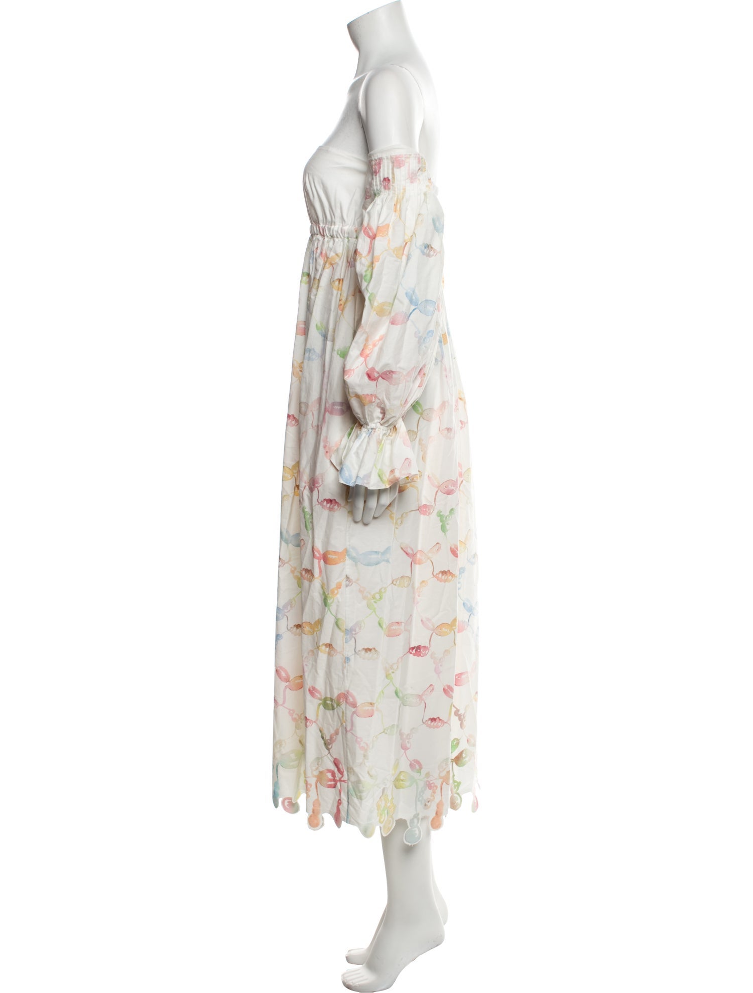 Rosie Assoulin Floral Print Midi Length Dress