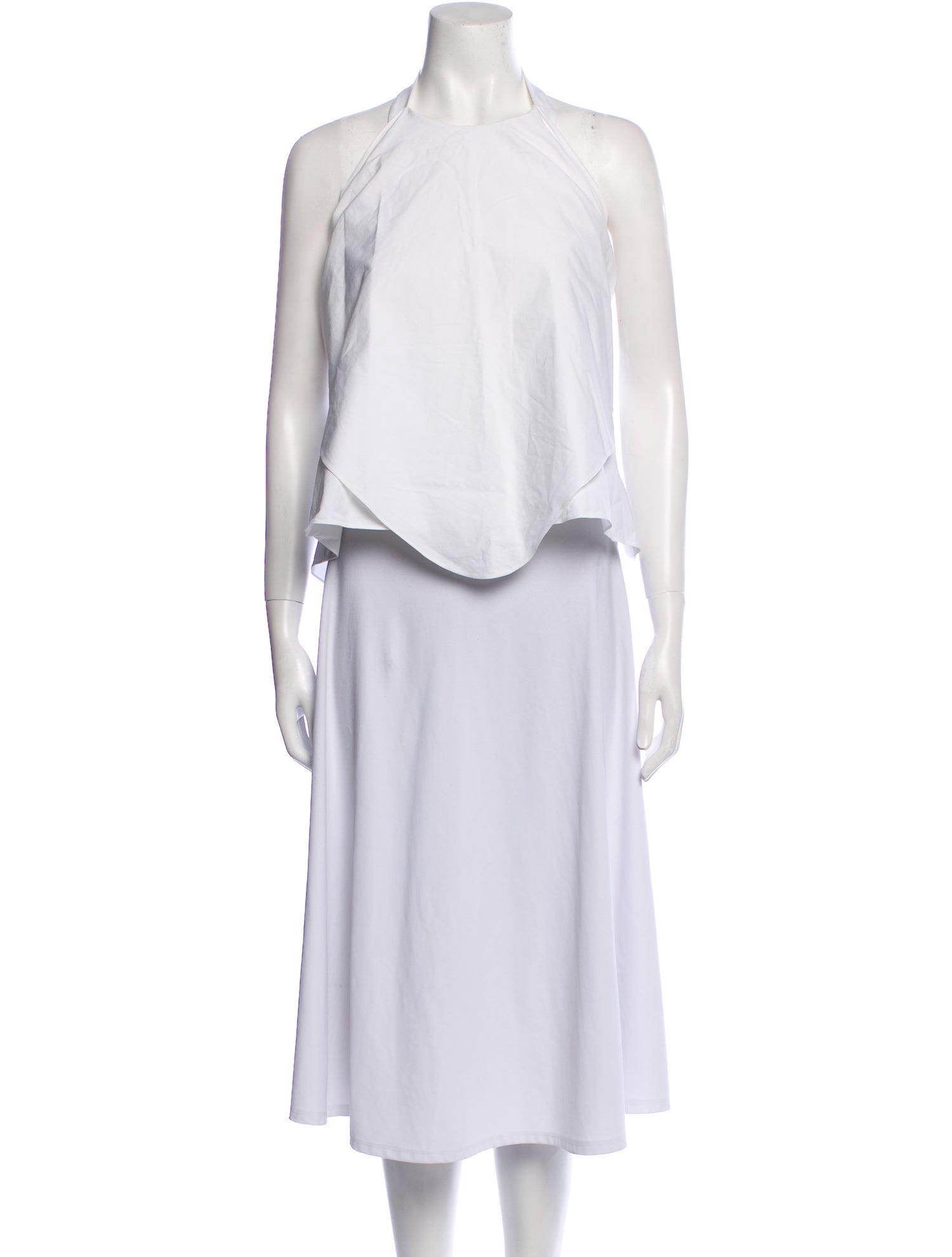 Rosie Assoulin Halterneck Sleeveless Crop Top