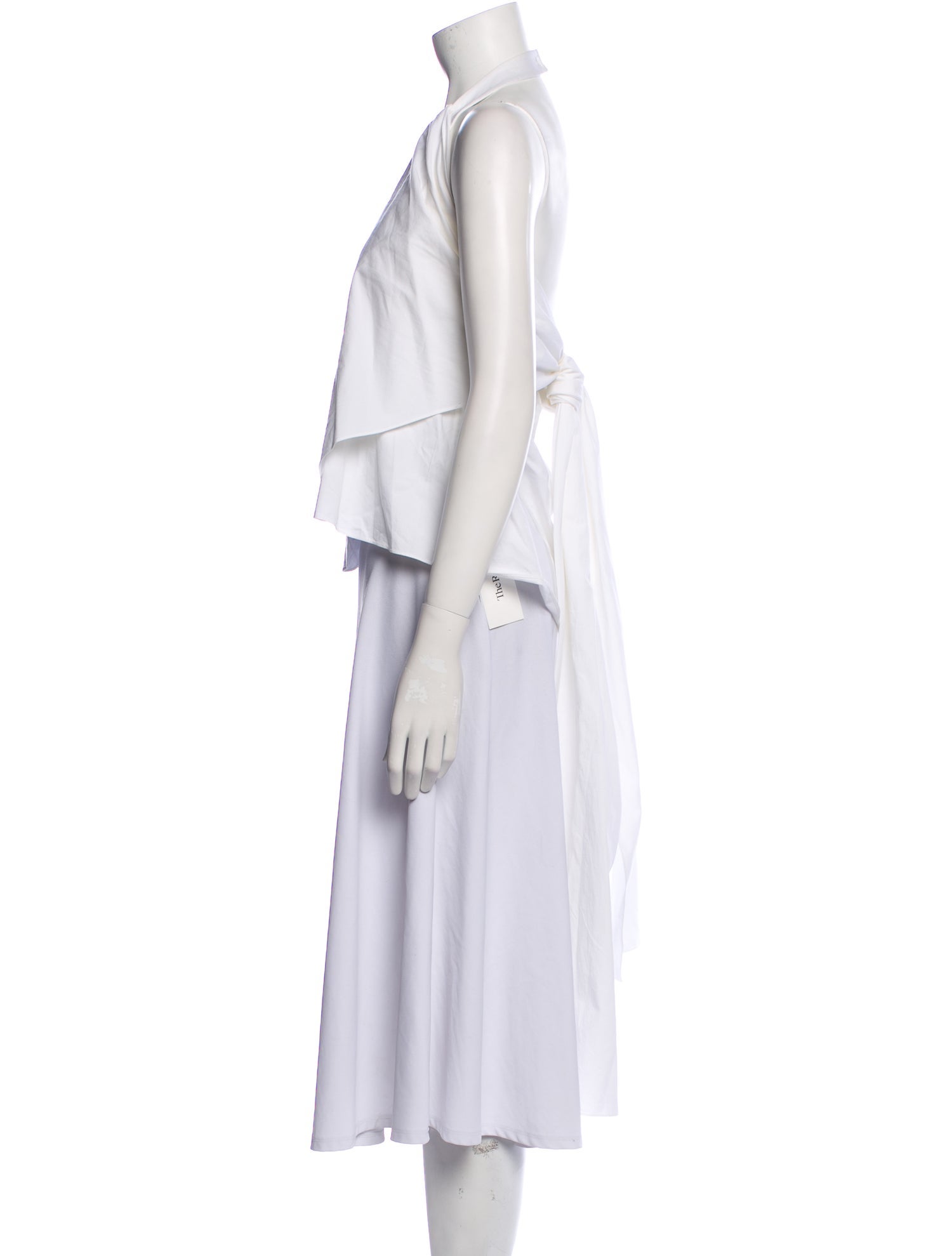 Rosie Assoulin Halterneck Sleeveless Crop Top