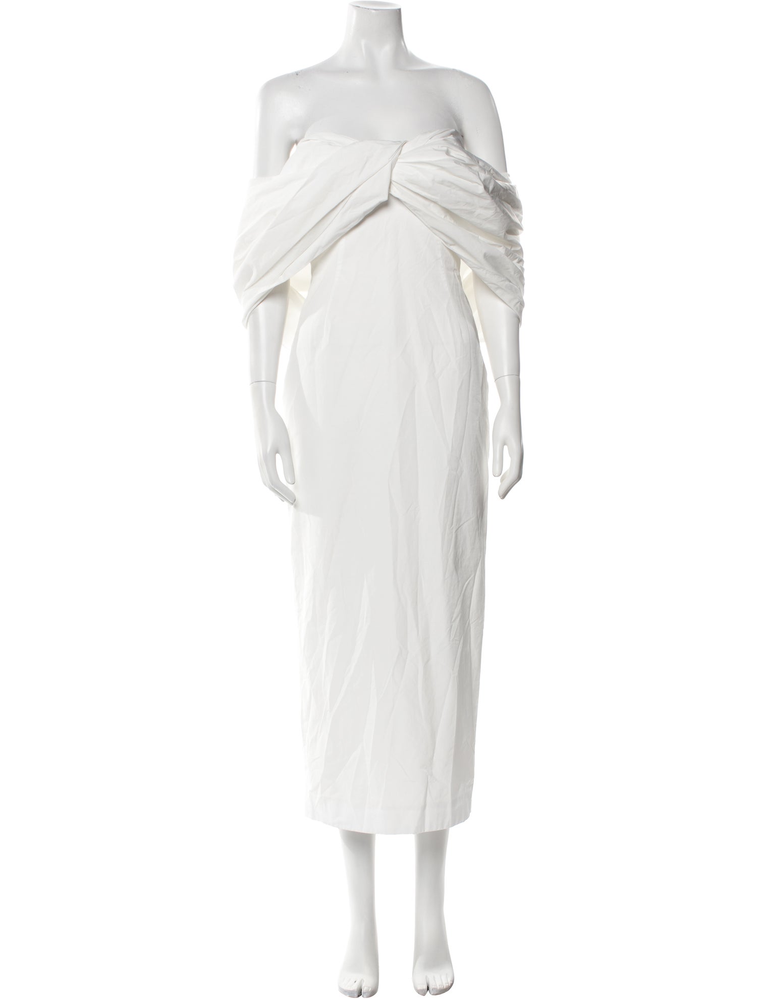 Rosie Assoulin Off-The-Shoulder Midi Length Dress