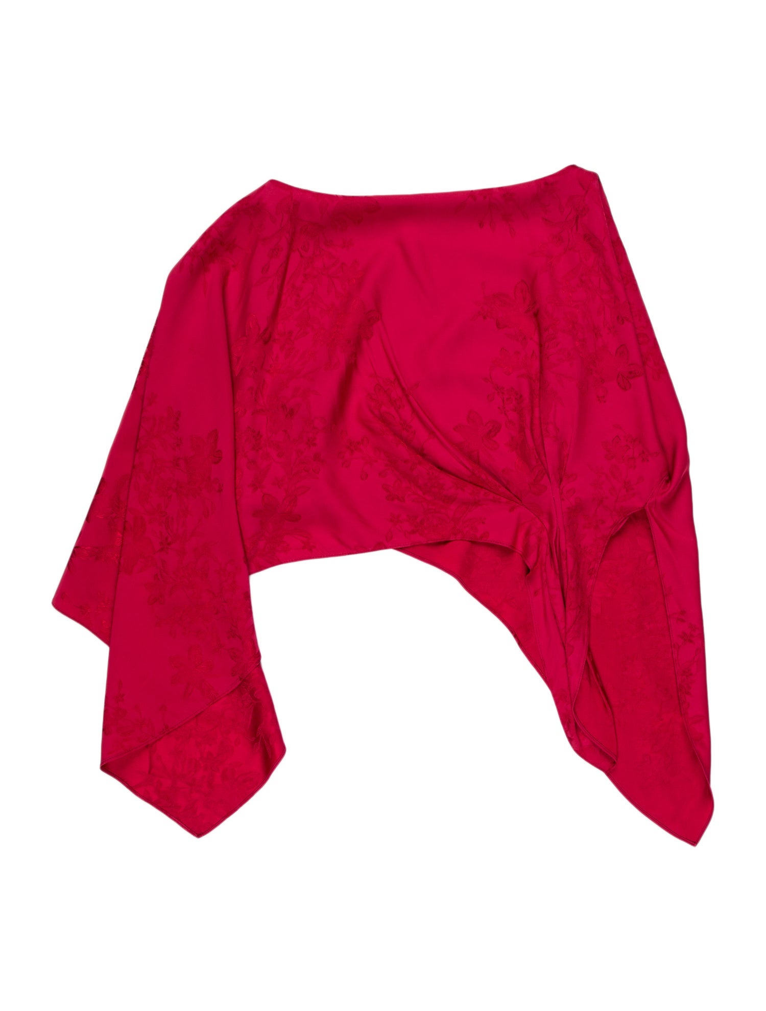 Rosie Assoulin Strapless Three-Quarter Sleeve Crop Top