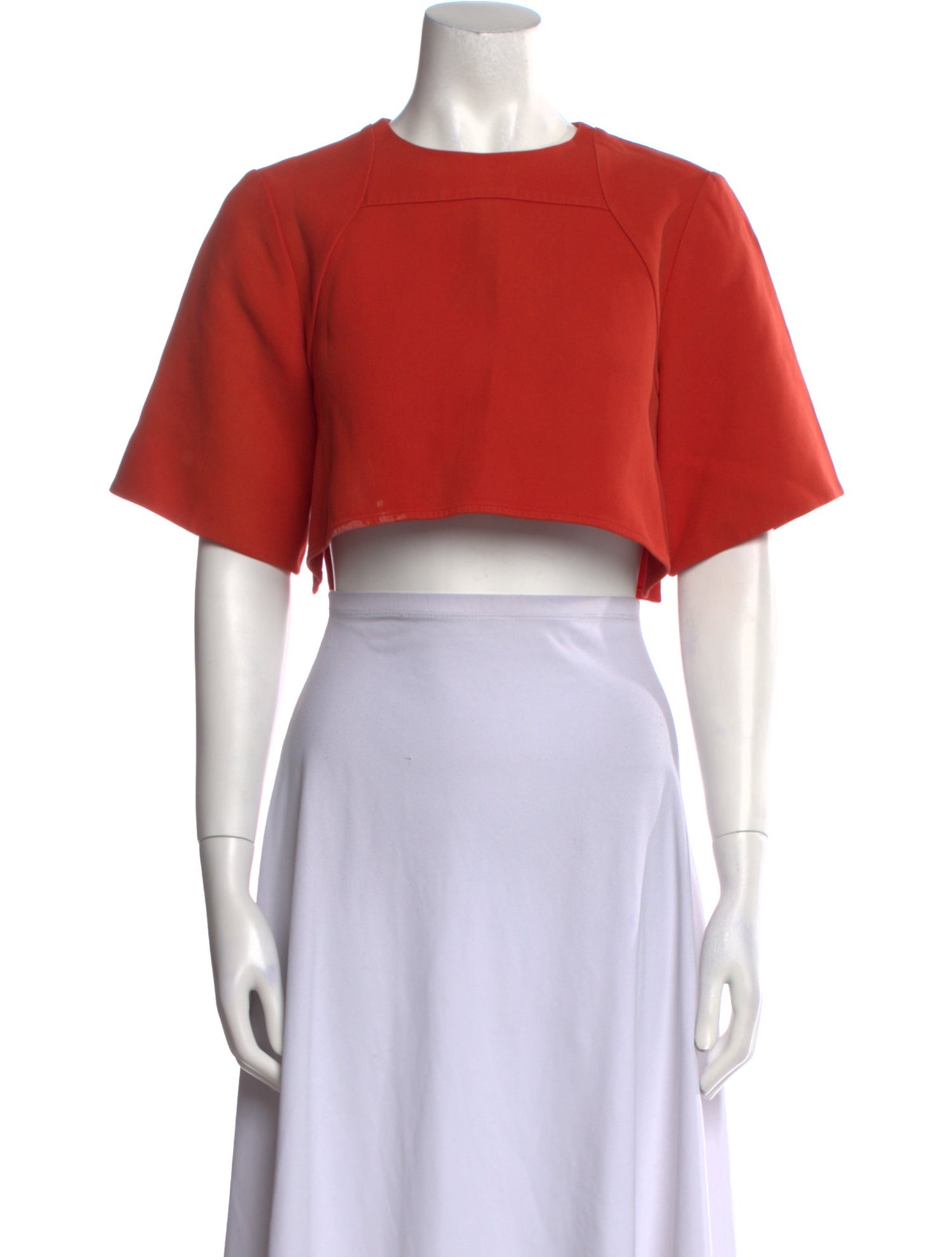 Rosie Assoulin Crew Neck Short Sleeve Crop Top