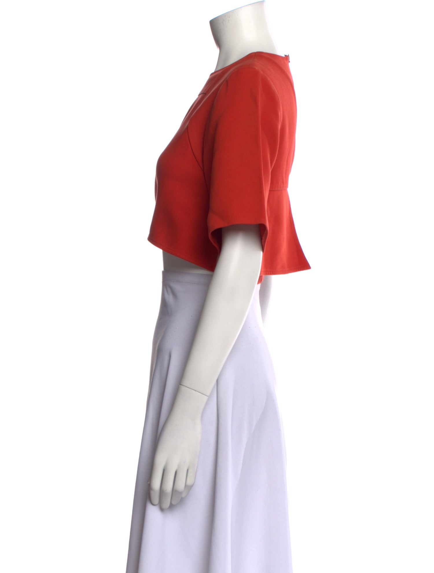 Rosie Assoulin Crew Neck Short Sleeve Crop Top