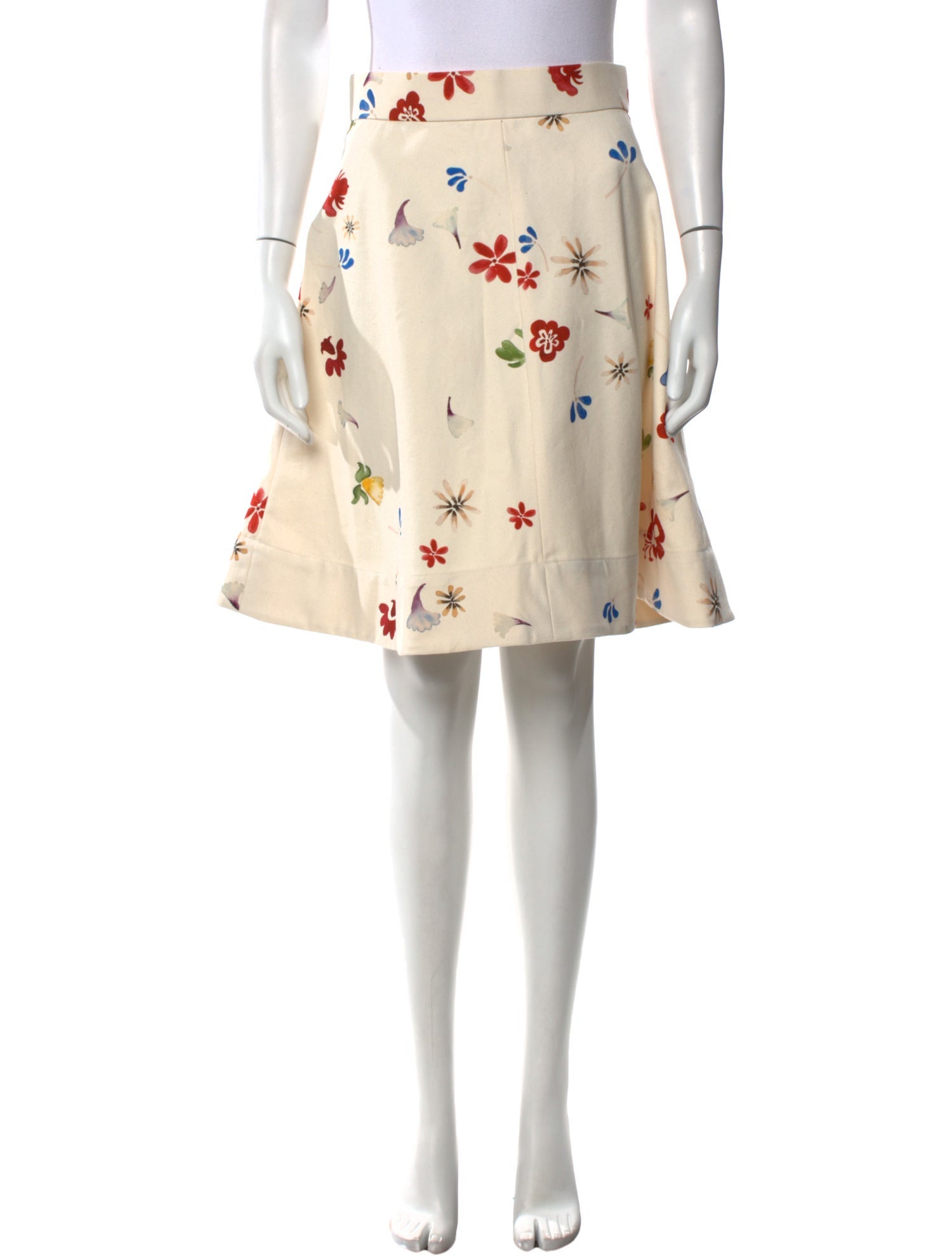 Rosie Assoulin Floral Print Knee-Length Skirt