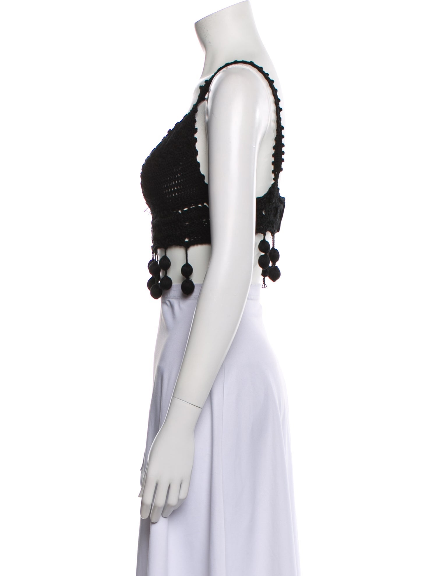 Rosie Assoulin V-Neck Sleeveless Crop Top